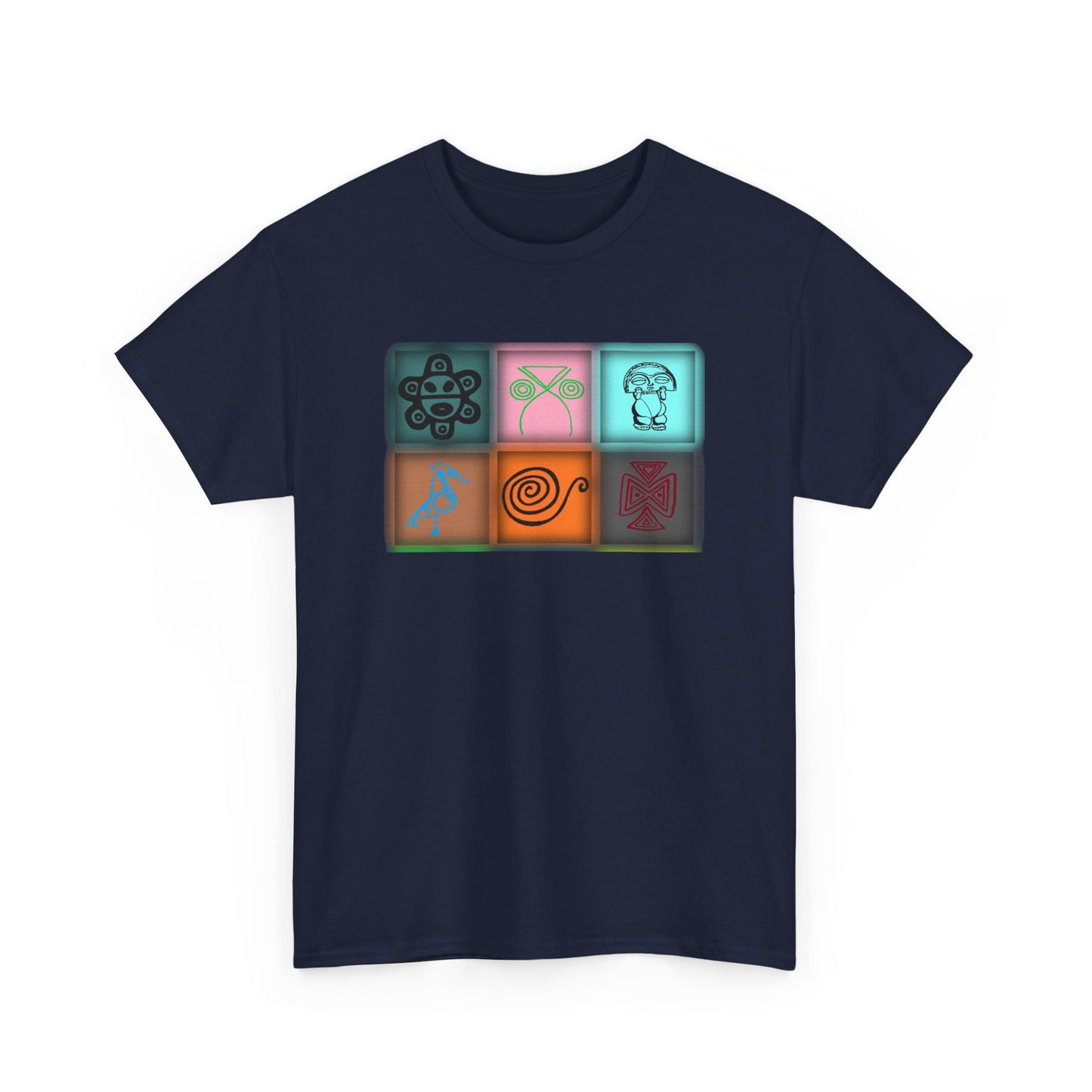 Taino Symbols 8,Unisex Heavy Cotton Tee