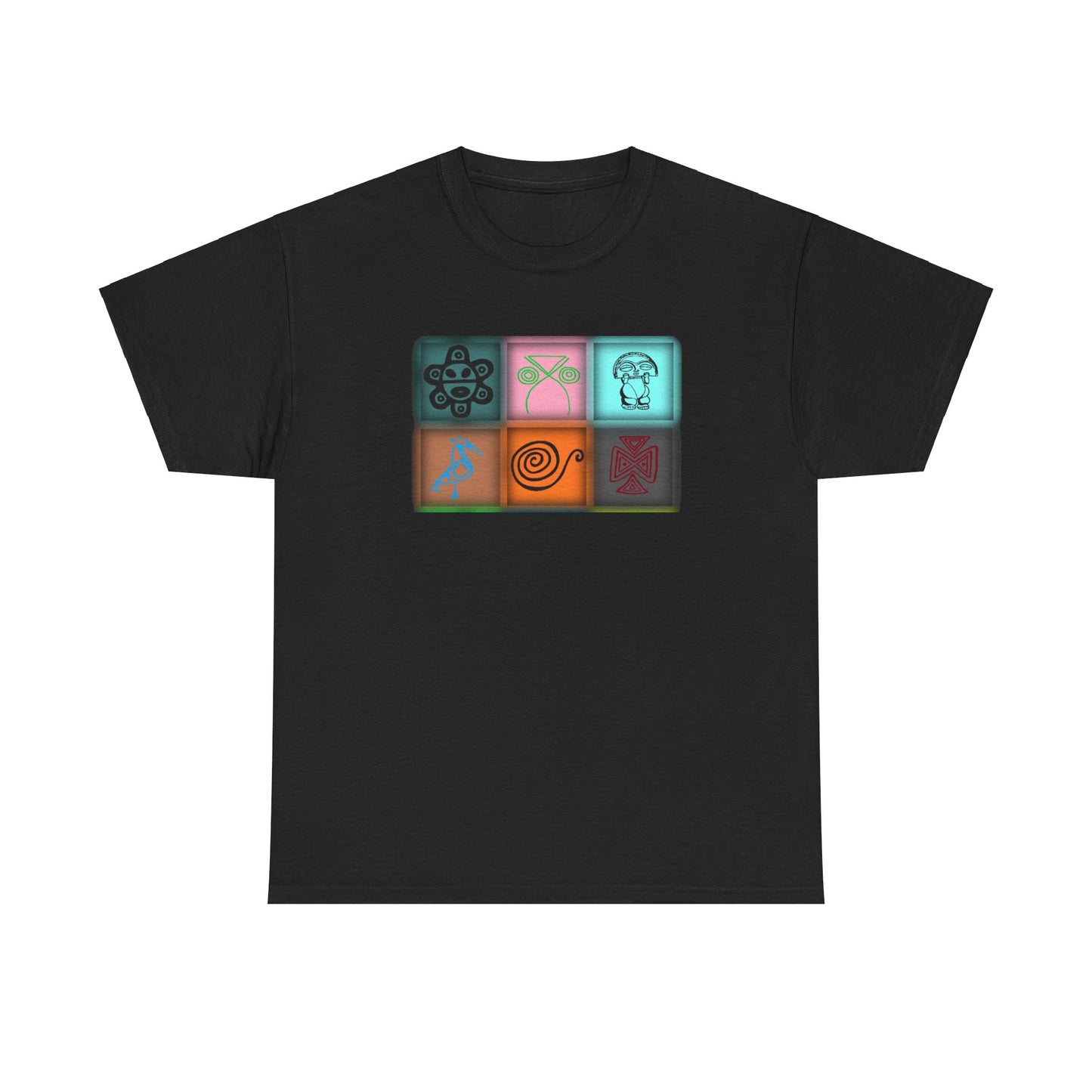 Taino Symbols 8,Unisex Heavy Cotton Tee