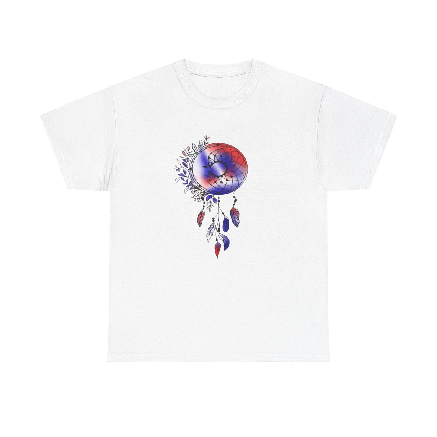 Dream Catcher Red, White and Blue, Unisex Heavy Cotton Tee