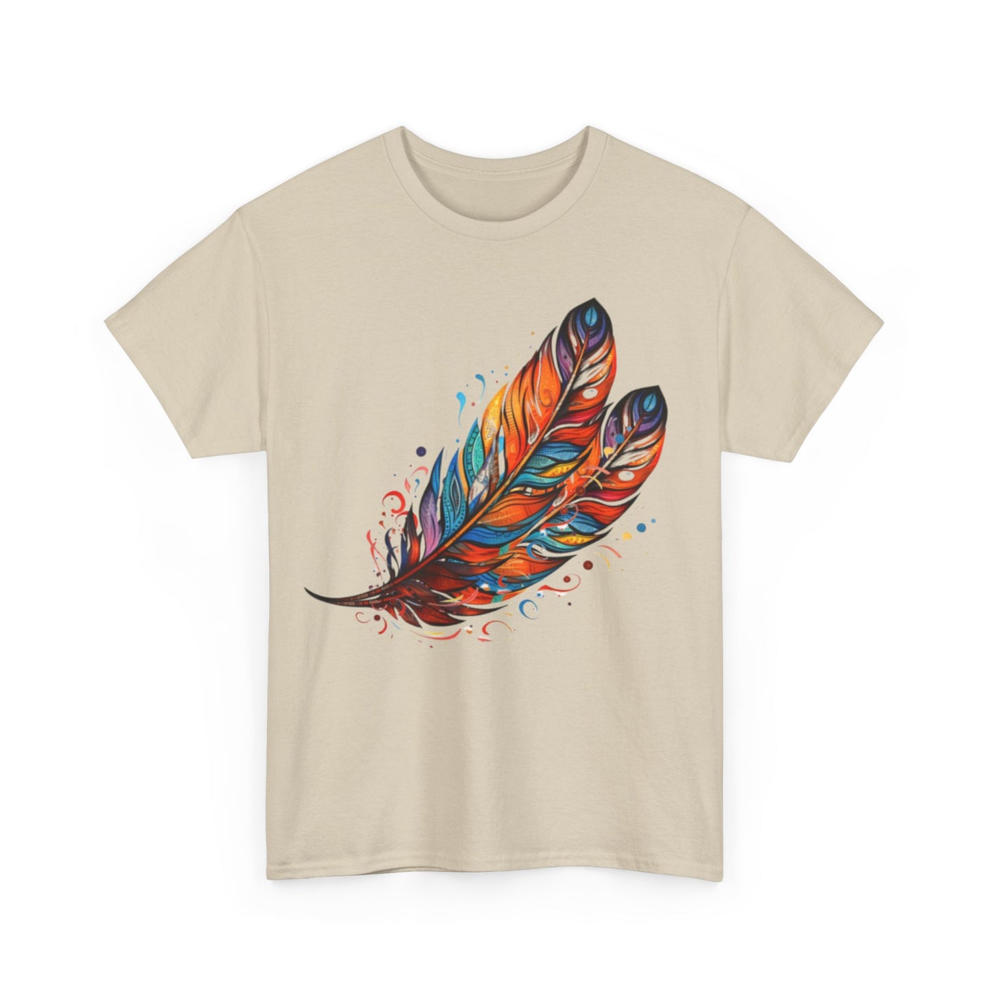 Colored feathers, Unisex Heavy Cotton Tee