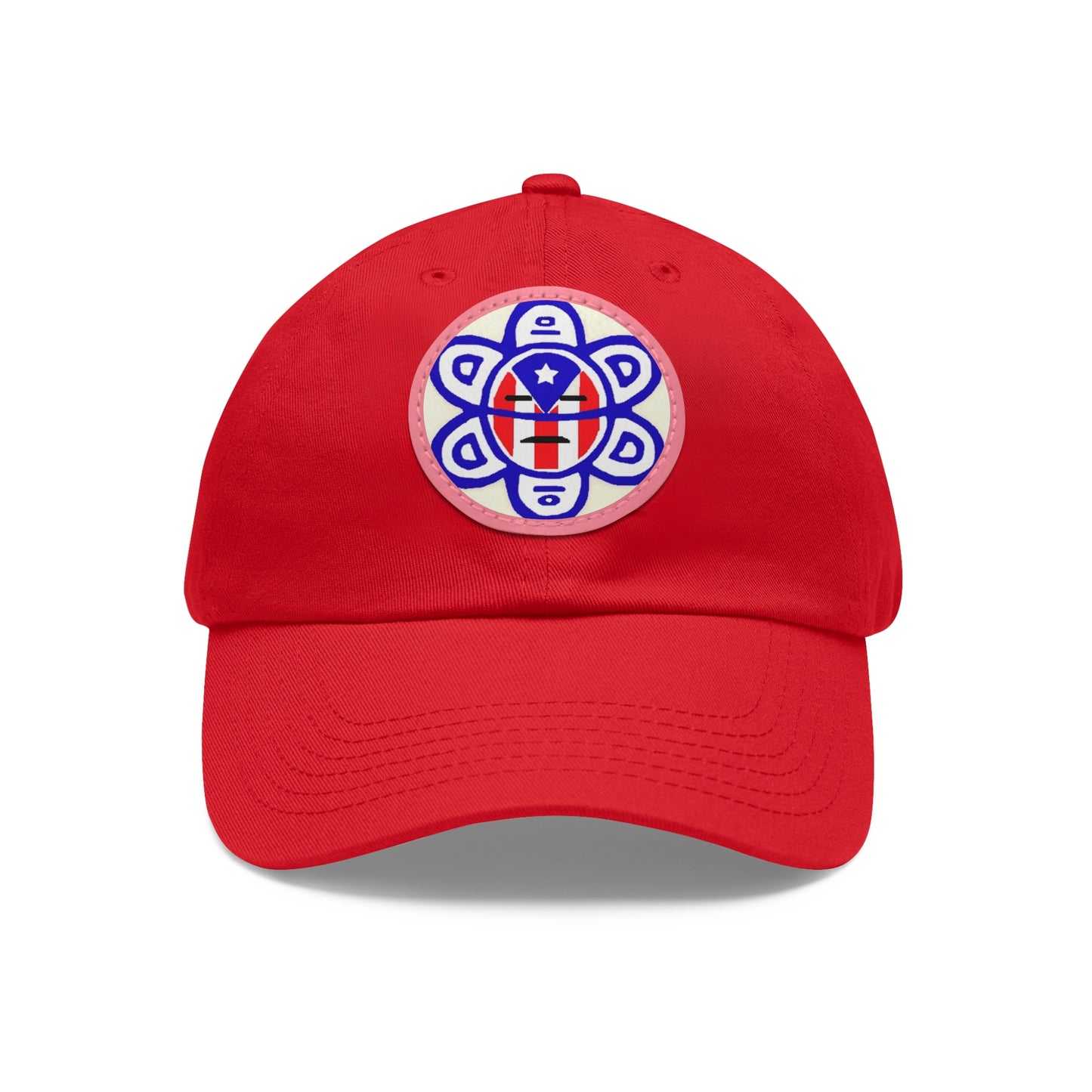 Flag - Taino sun, Hat with Leather Patch (Round)