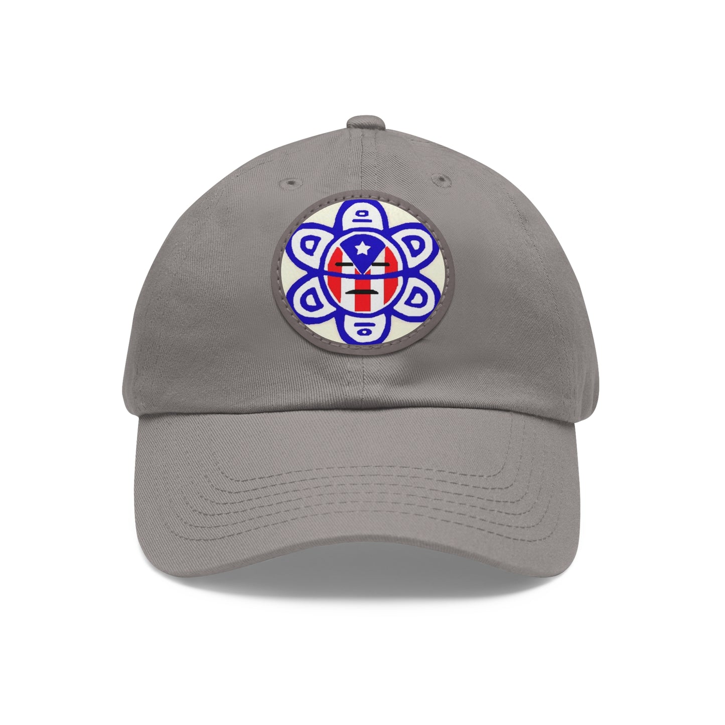 Flag - Taino sun, Hat with Leather Patch (Round)