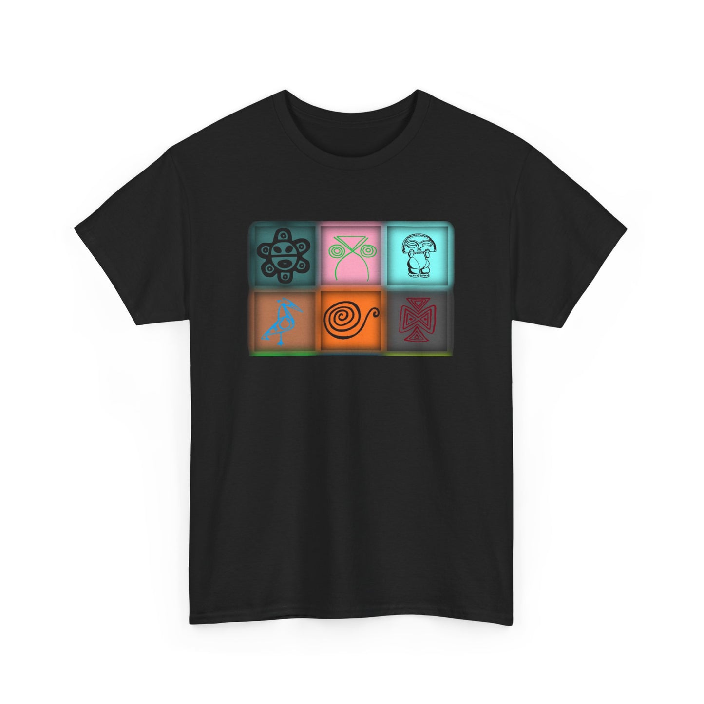 Taino Symbols 8,Unisex Heavy Cotton Tee