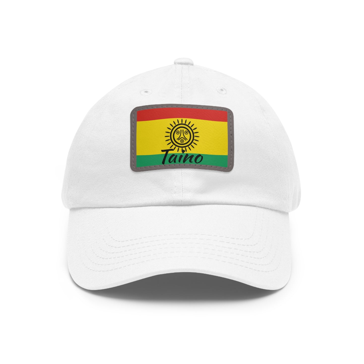 Taino Flag, Hat with Leather Patch (Rectangle)
