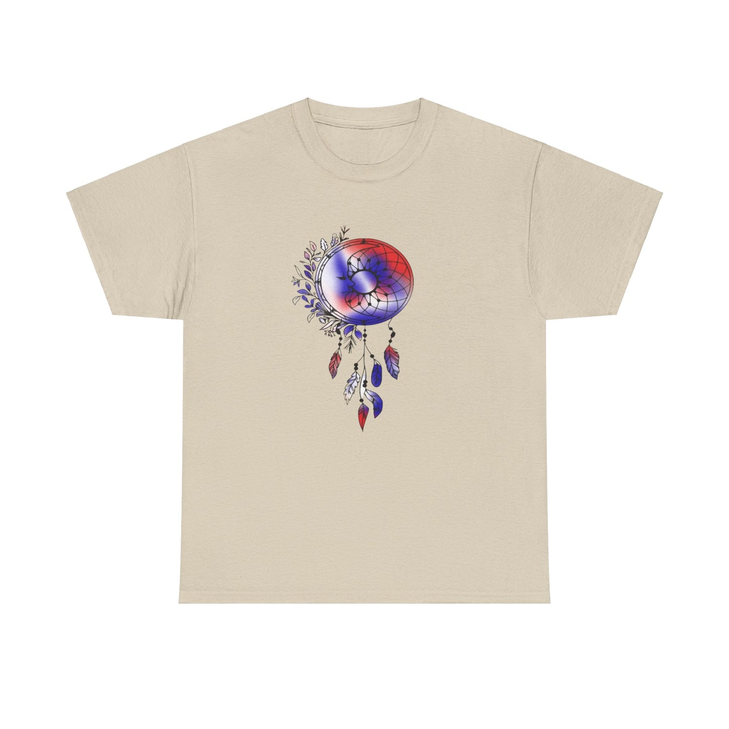 Dream Catcher Red, White and Blue, Unisex Heavy Cotton Tee