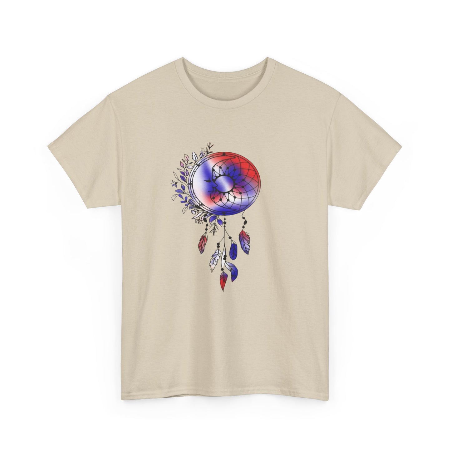 Dream Catcher Red, White and Blue, Unisex Heavy Cotton Tee