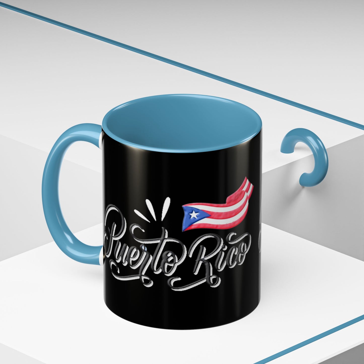 Puerto Rico, Colorful Accent Mugs, 11oz
