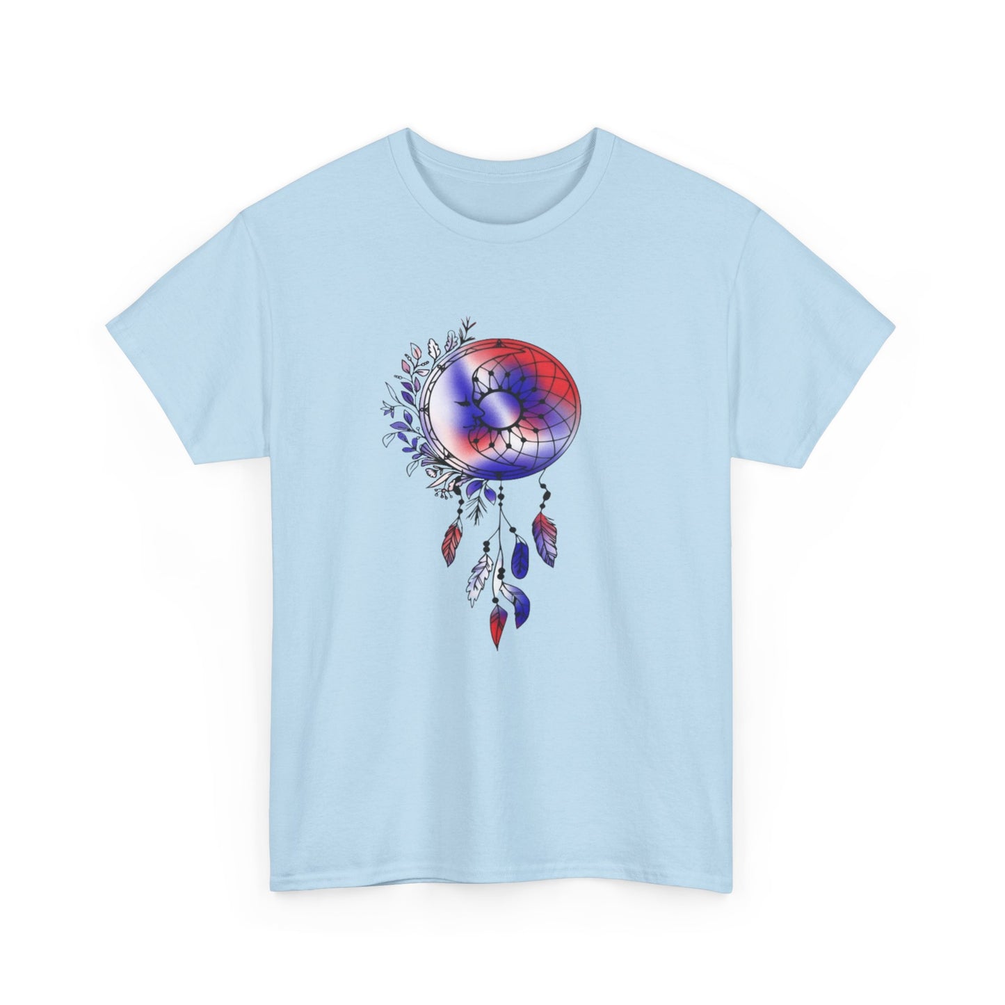 Dream Catcher Red, White and Blue, Unisex Heavy Cotton Tee