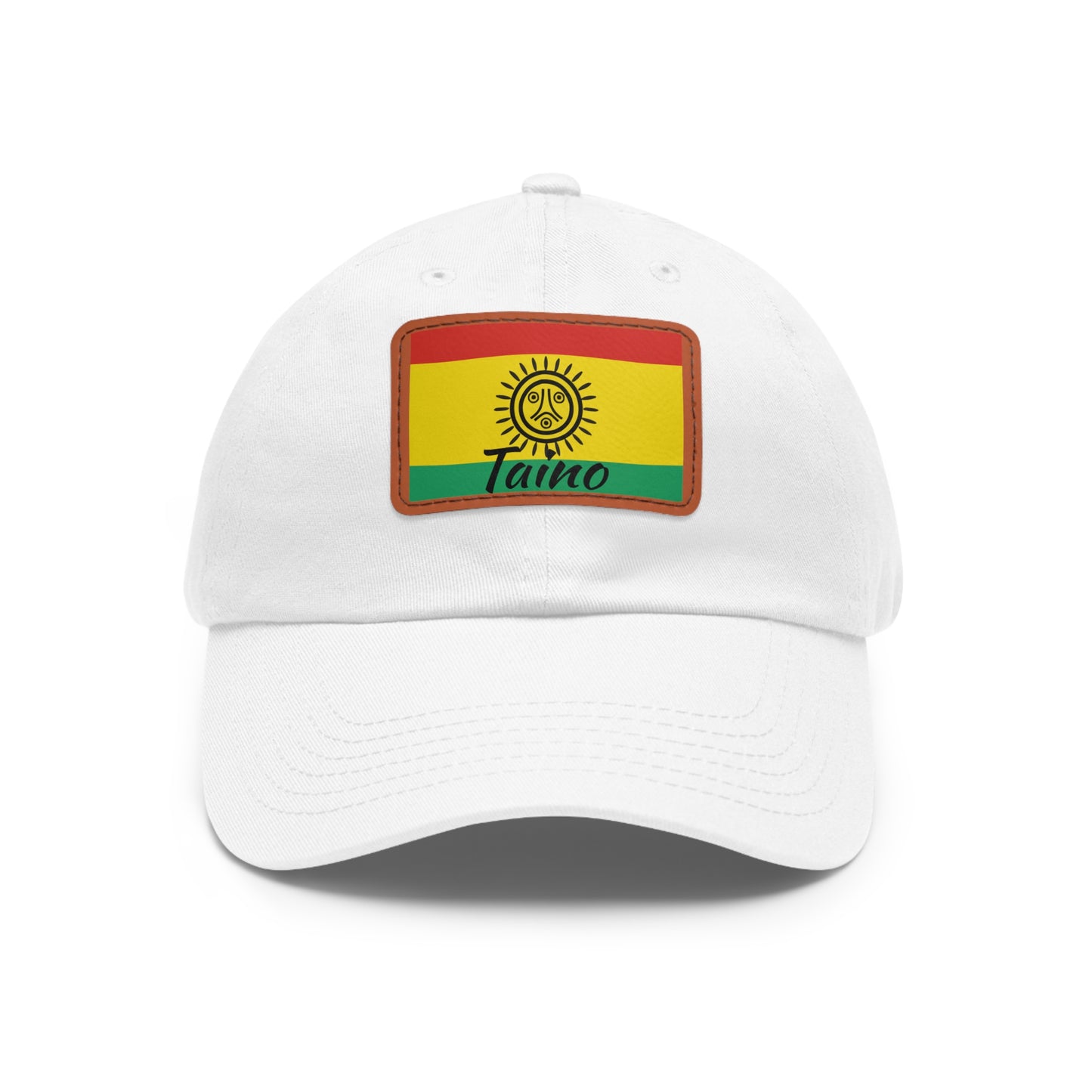 Taino Flag, Hat with Leather Patch (Rectangle)