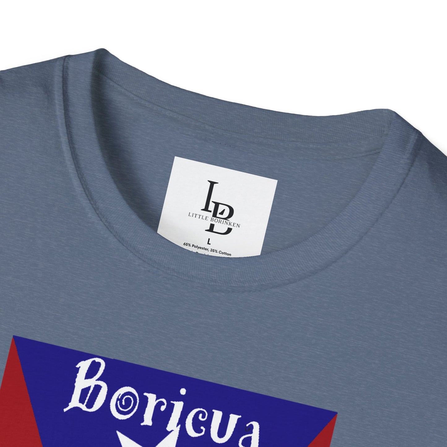 PR Flag with Agüeybaná, Unisex Softstyle T-Shirt