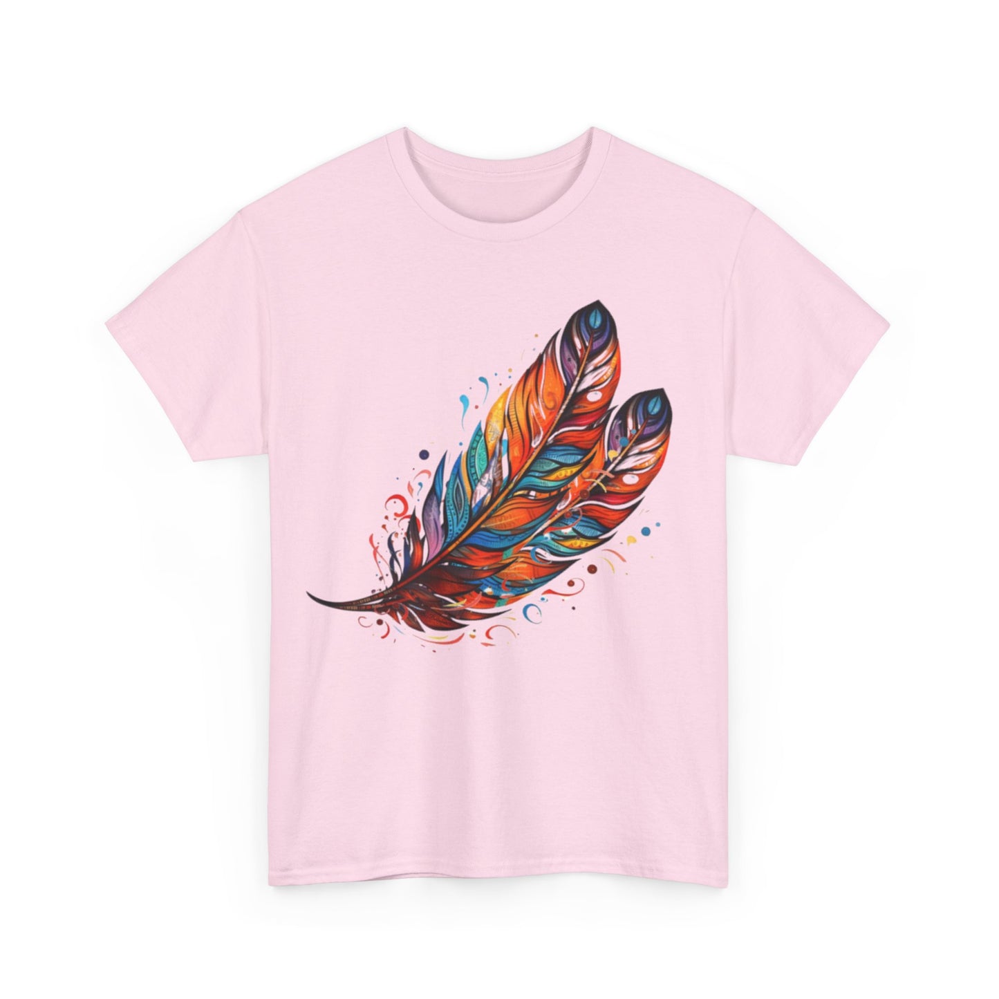 Colored feathers, Unisex Heavy Cotton Tee