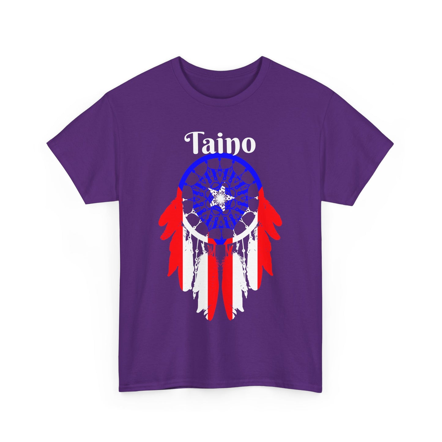 Puerto Rican Flag Dream Catcher, Unisex Heavy Cotton Tee