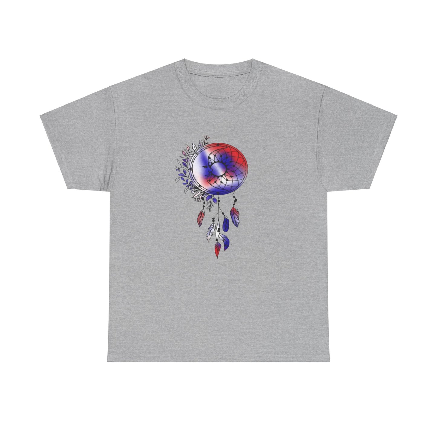 Dream Catcher Red, White and Blue, Unisex Heavy Cotton Tee
