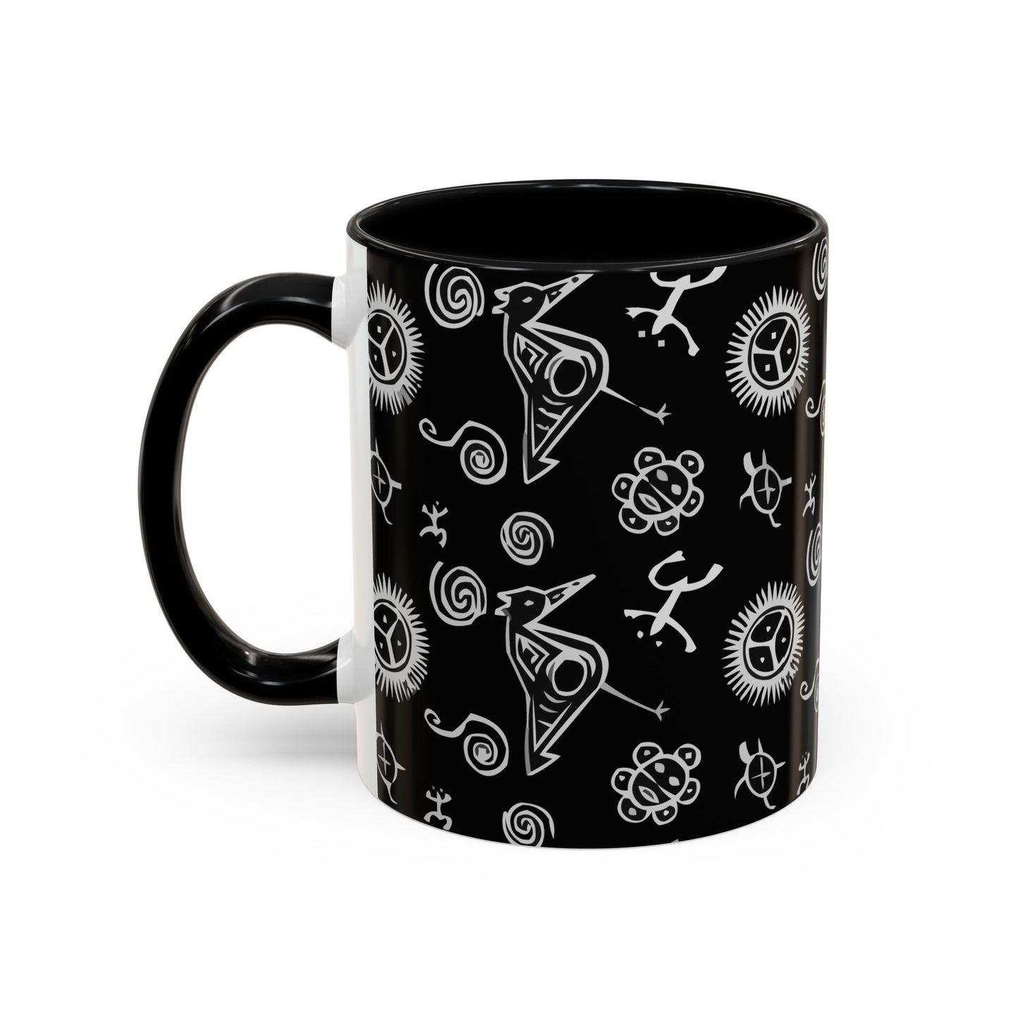 Taino Symbols, Colorful Accent Mugs, 11oz