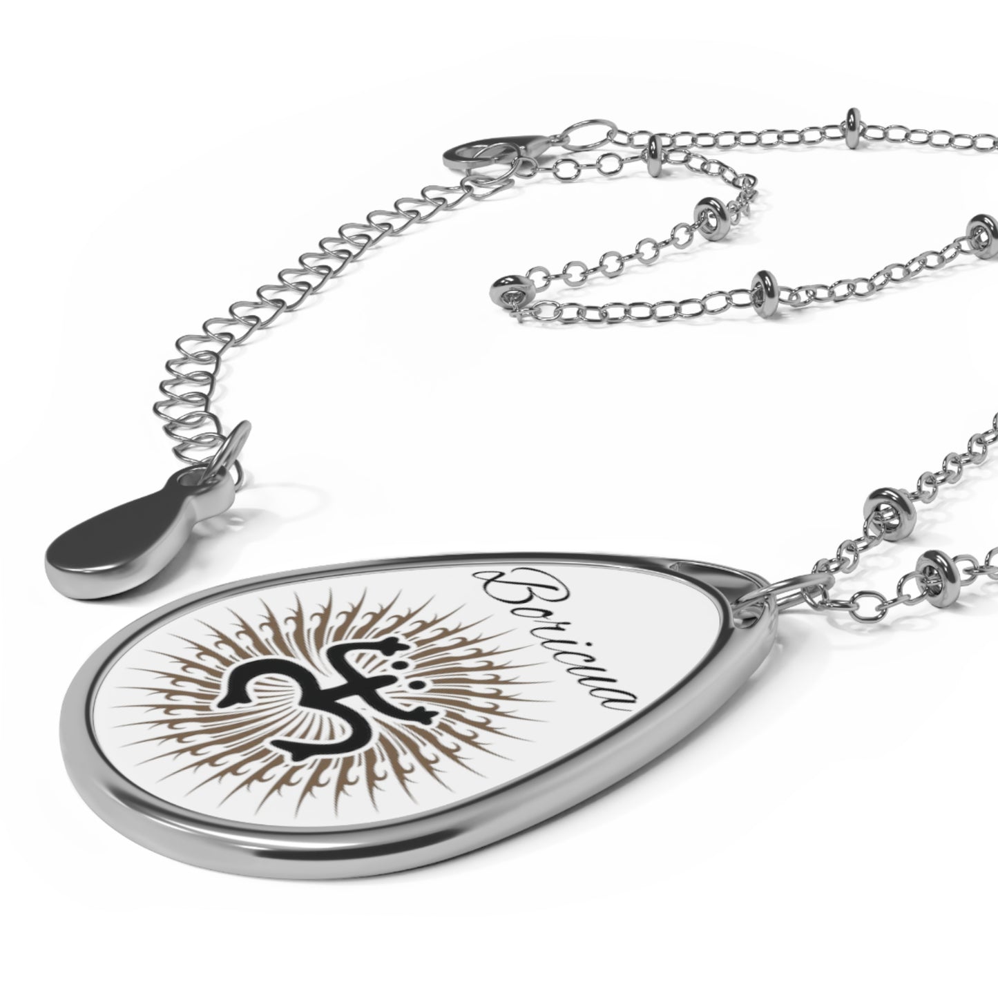 Coqui Sun Symbol, Oval Necklace
