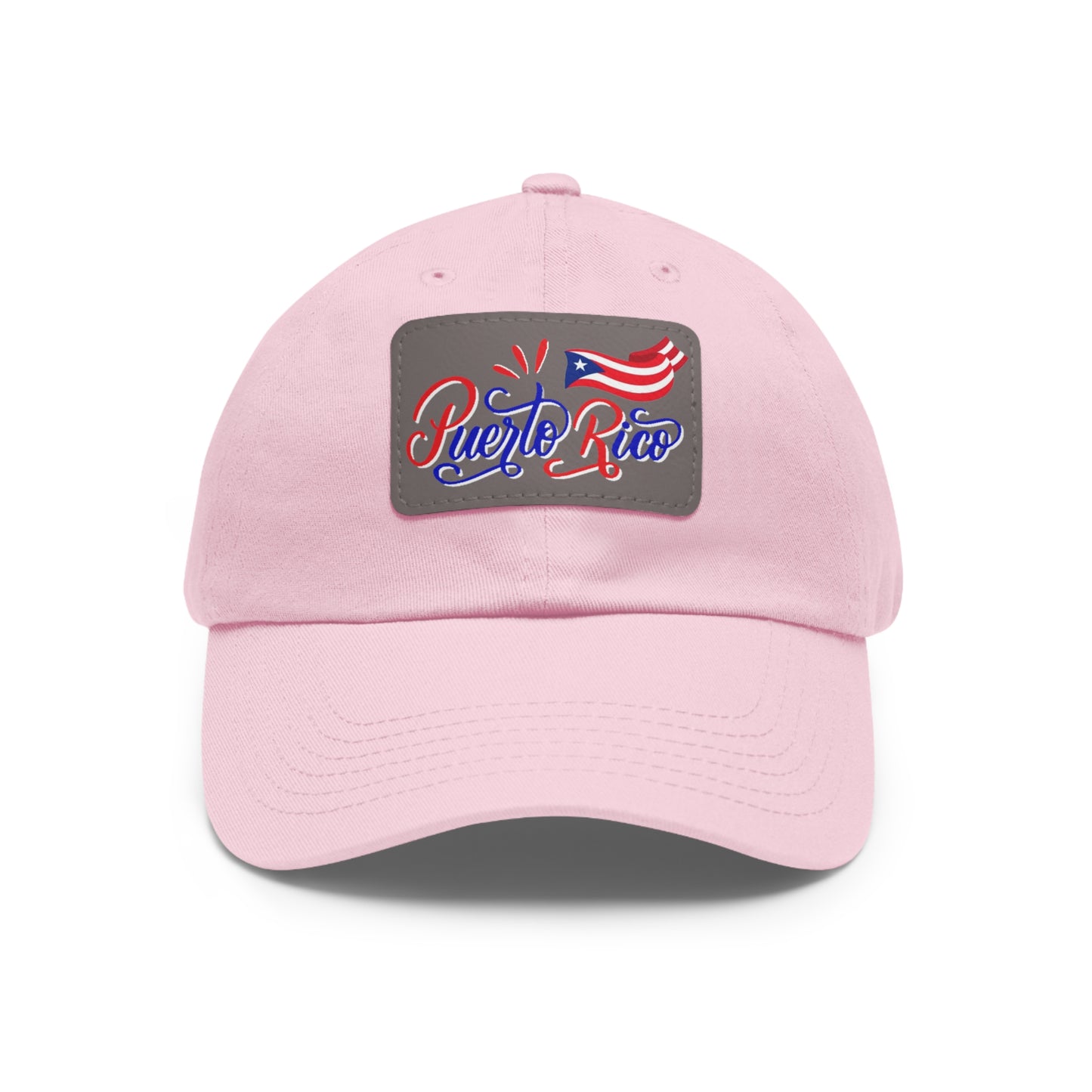 Puerto Rico w/Flag, Hat with Leather Patch (Rectangle)