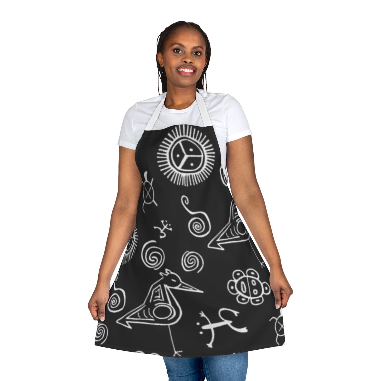 Taino Symbol Apron, 5-Color Straps (AOP)