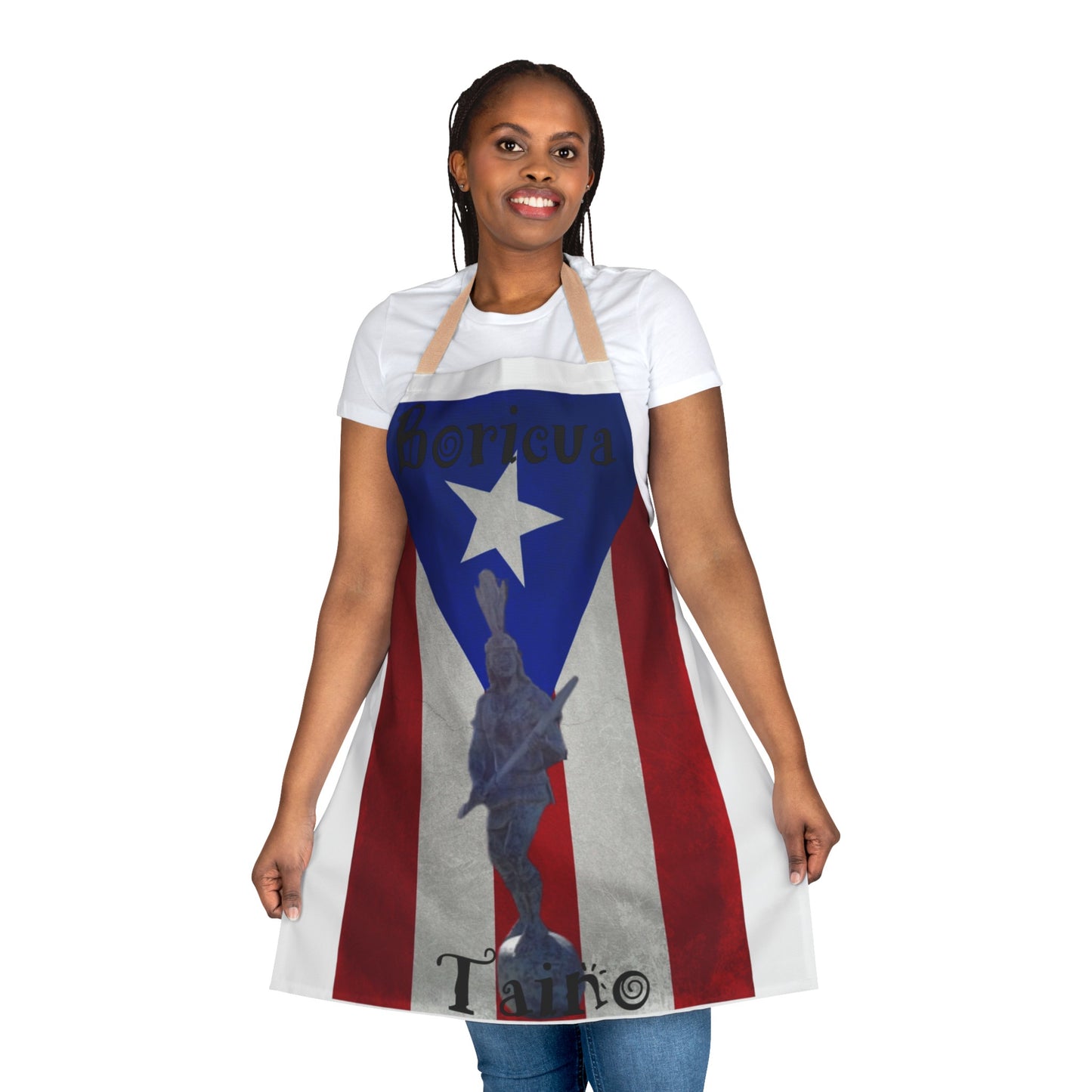 Puerto Rican Flag Apron, 5-Color Straps (AOP)