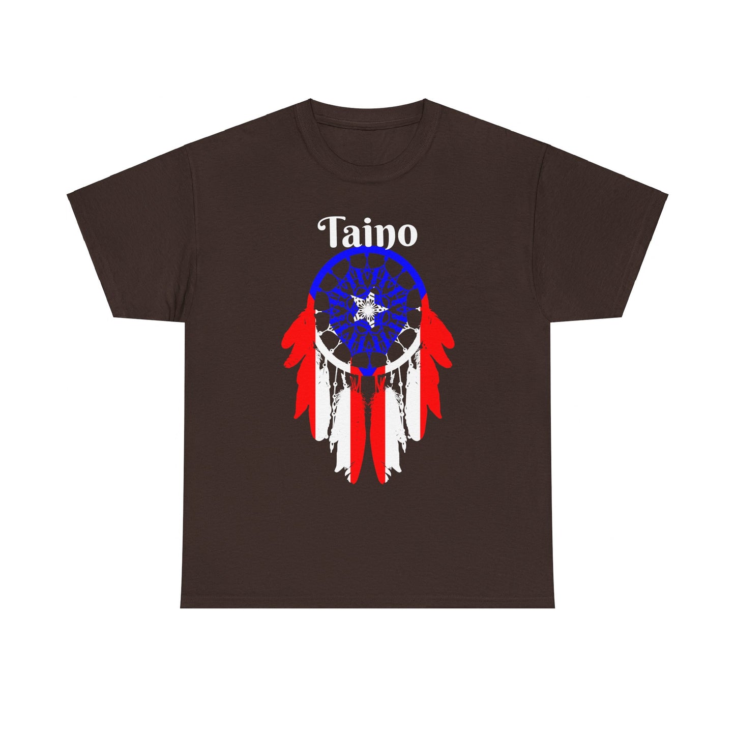 Puerto Rican Flag Dream Catcher, Unisex Heavy Cotton Tee
