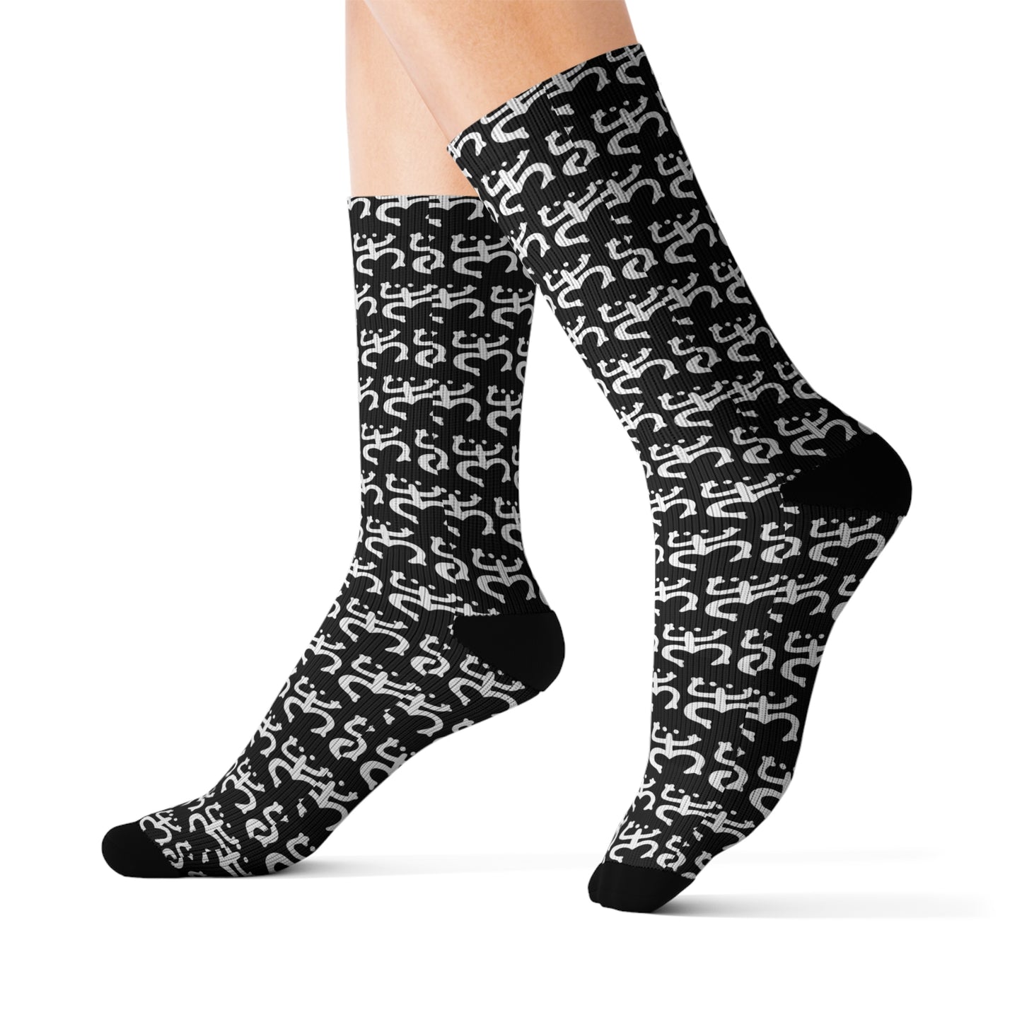 White Coqui Symbol, Sublimation Socks