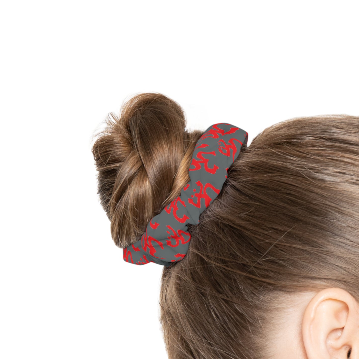 Red Coqui Dark Gray, Scrunchie