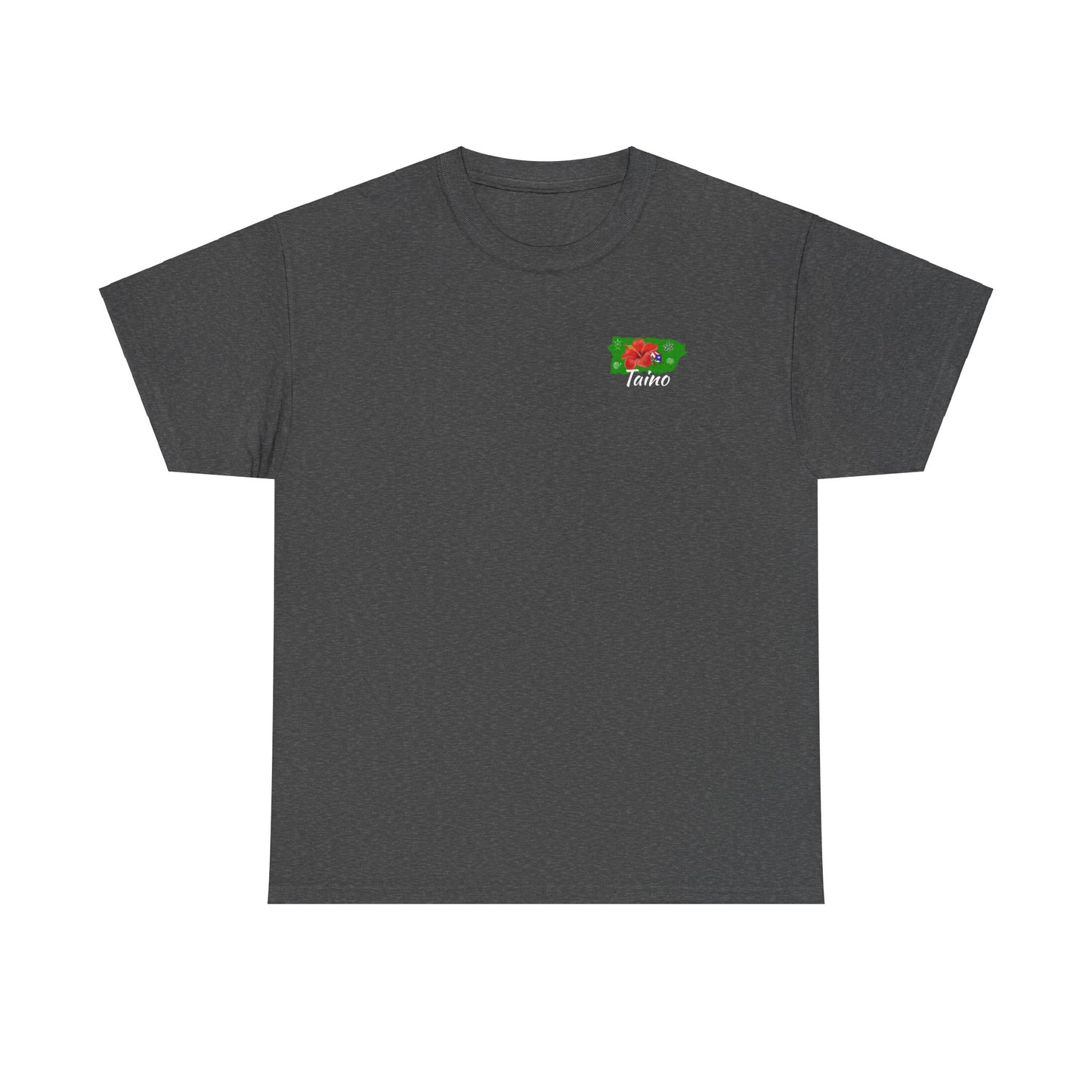 P.R. map Taino Symbols, and coqui, Unisex Heavy Cotton Tee