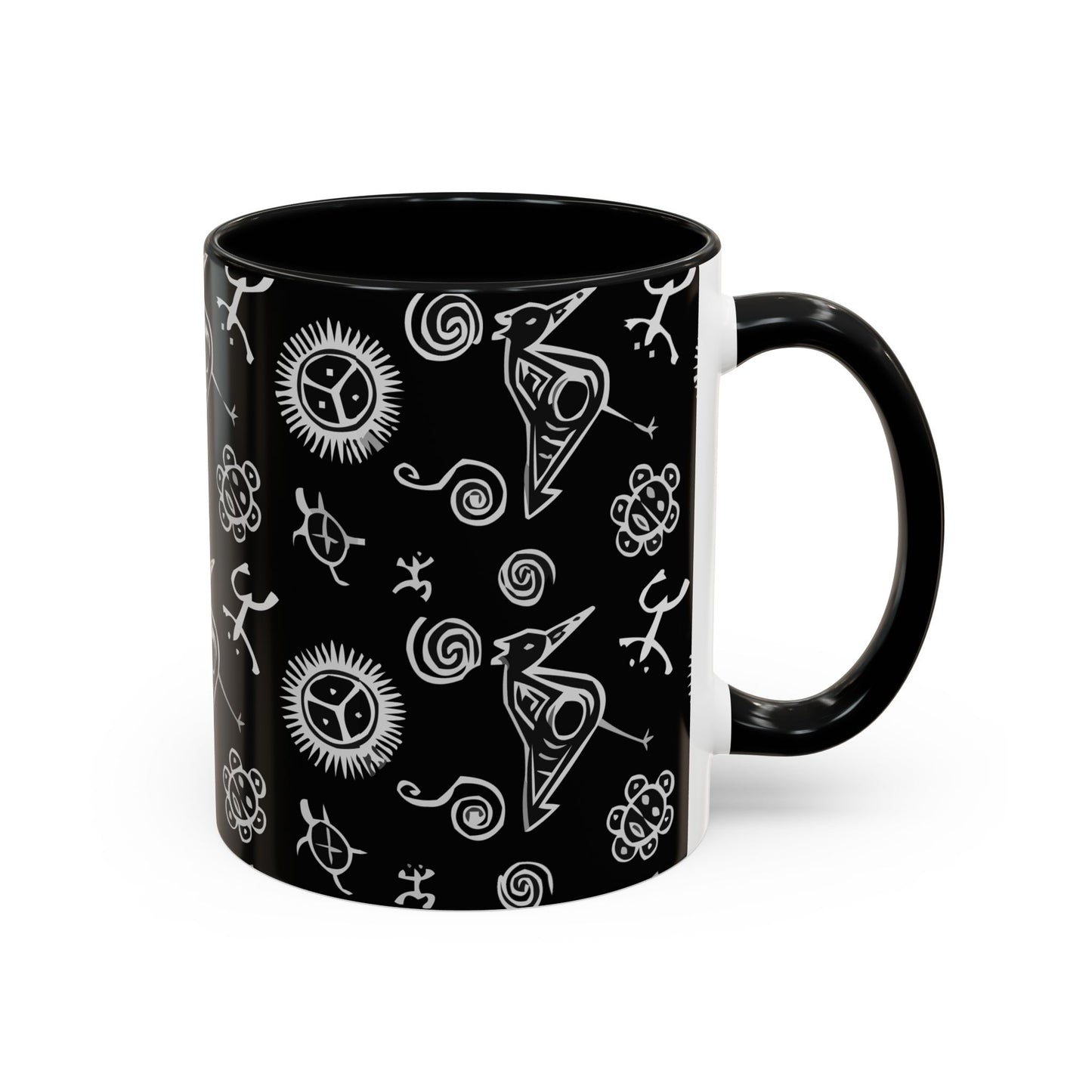 Taino Symbols, Colorful Accent Mugs, 11oz