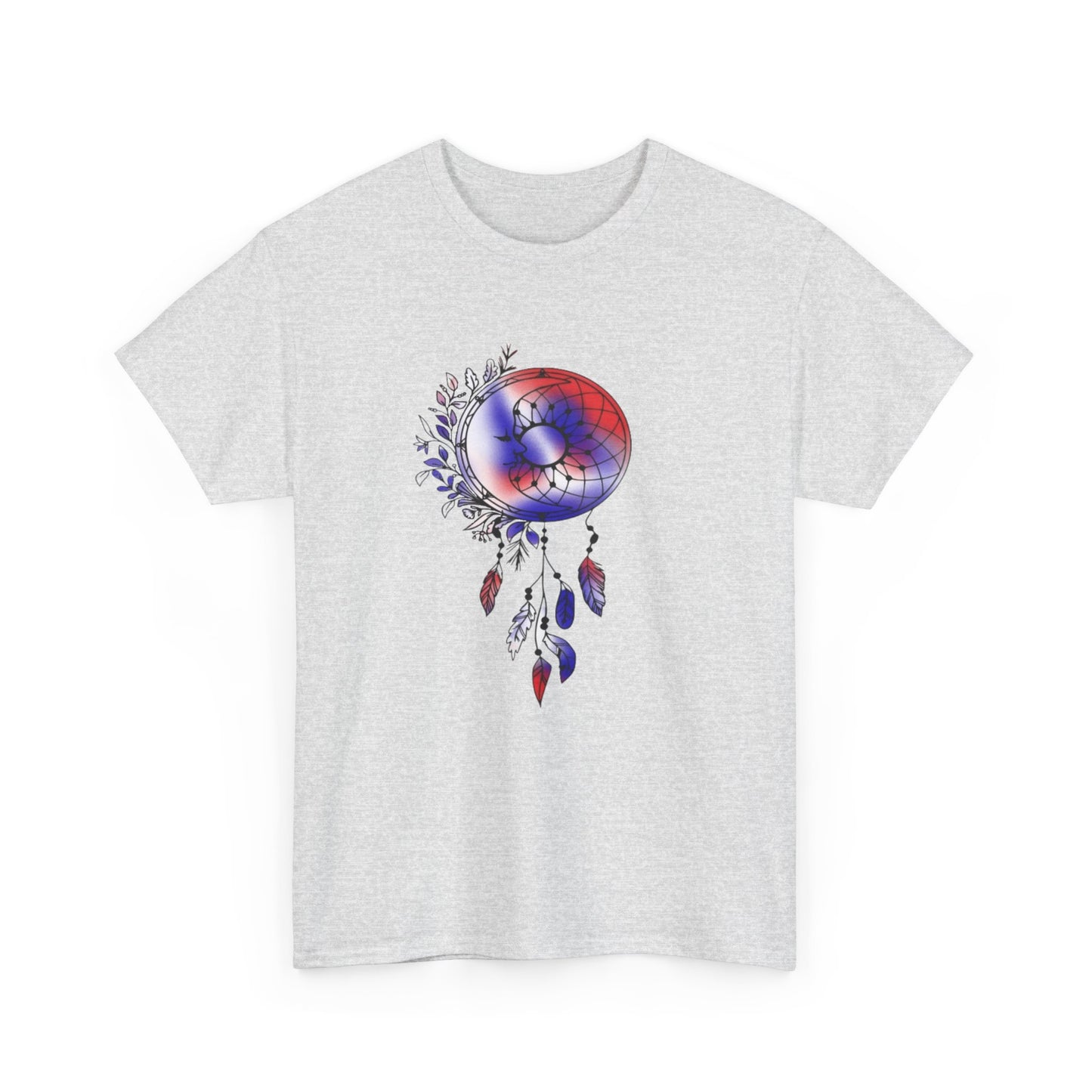 Dream Catcher Red, White and Blue, Unisex Heavy Cotton Tee