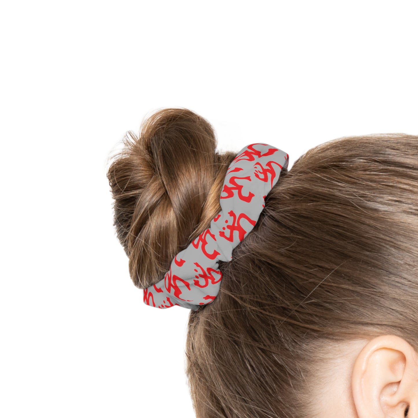 Red Coqui Light Gray, Scrunchie