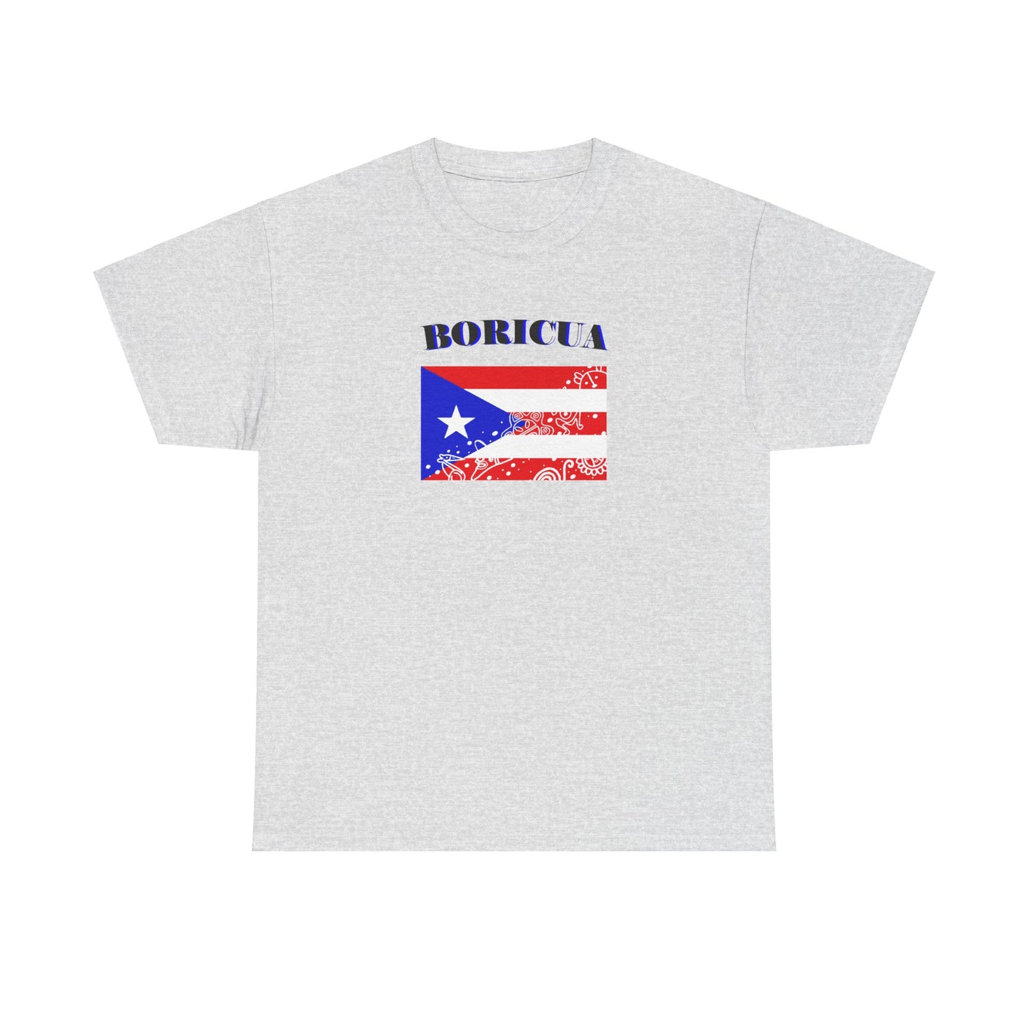 Puerto Rican Flag Taino Symbols, Unisex Heavy Cotton Tee