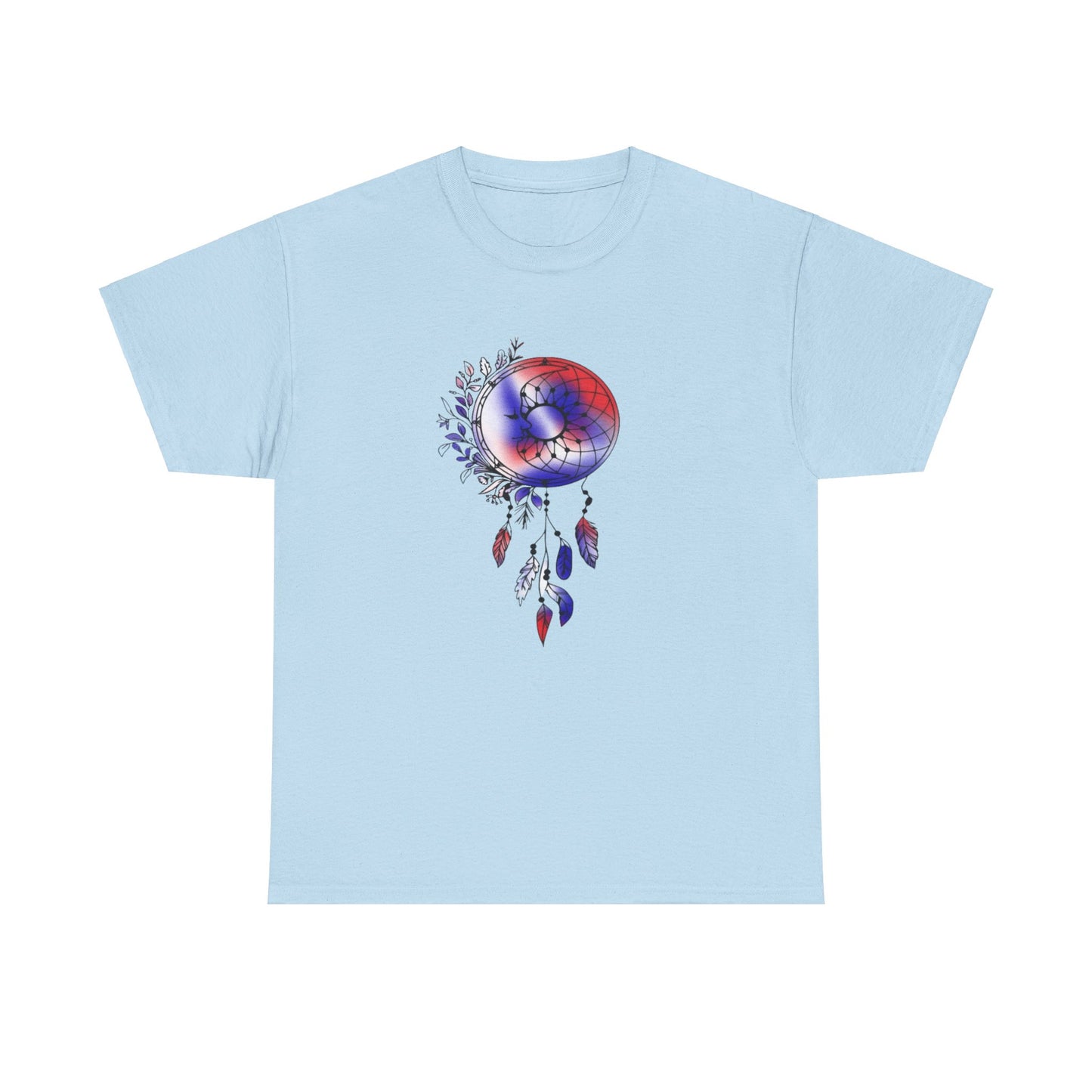 Dream Catcher Red, White and Blue, Unisex Heavy Cotton Tee