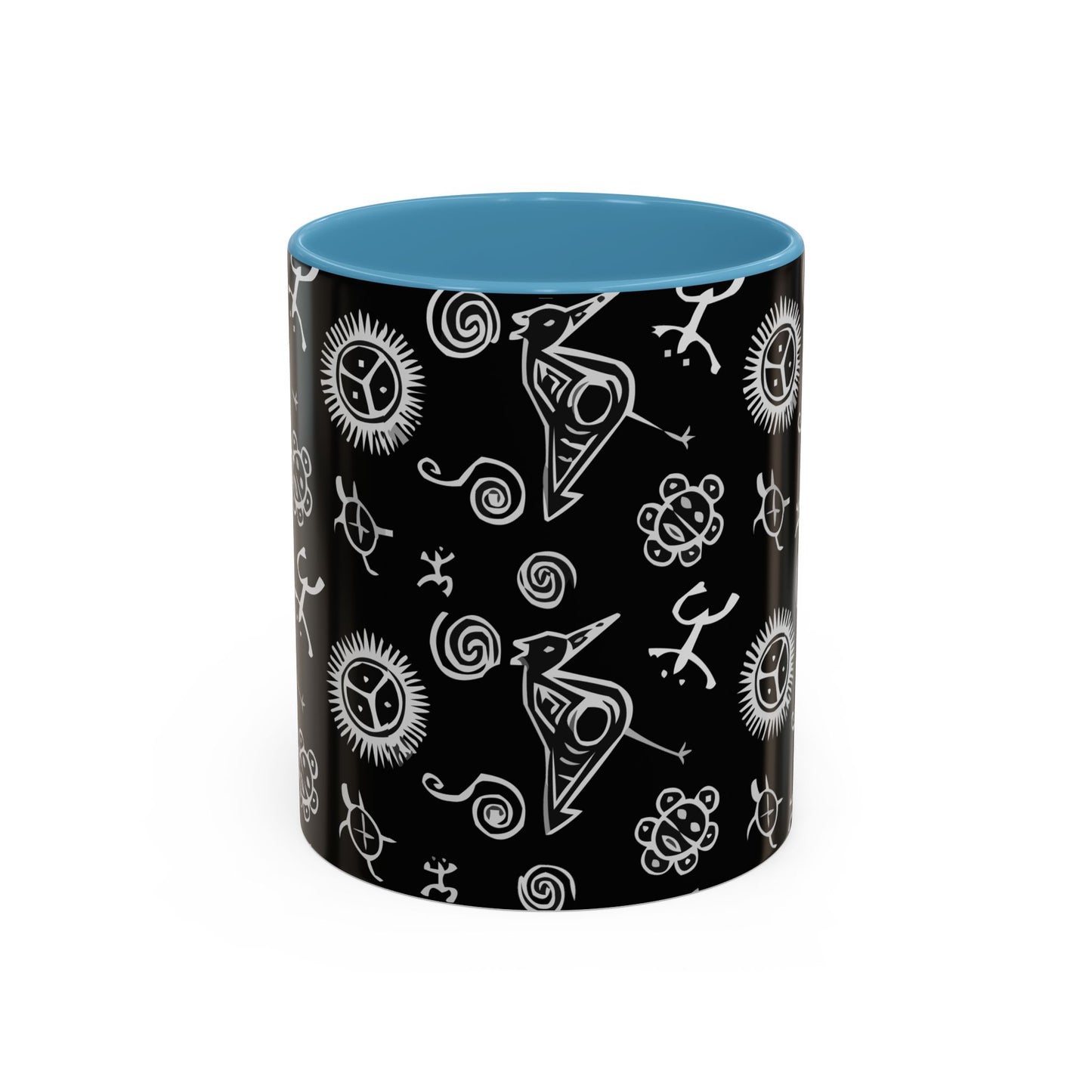 Taino Symbols, Colorful Accent Mugs, 11oz