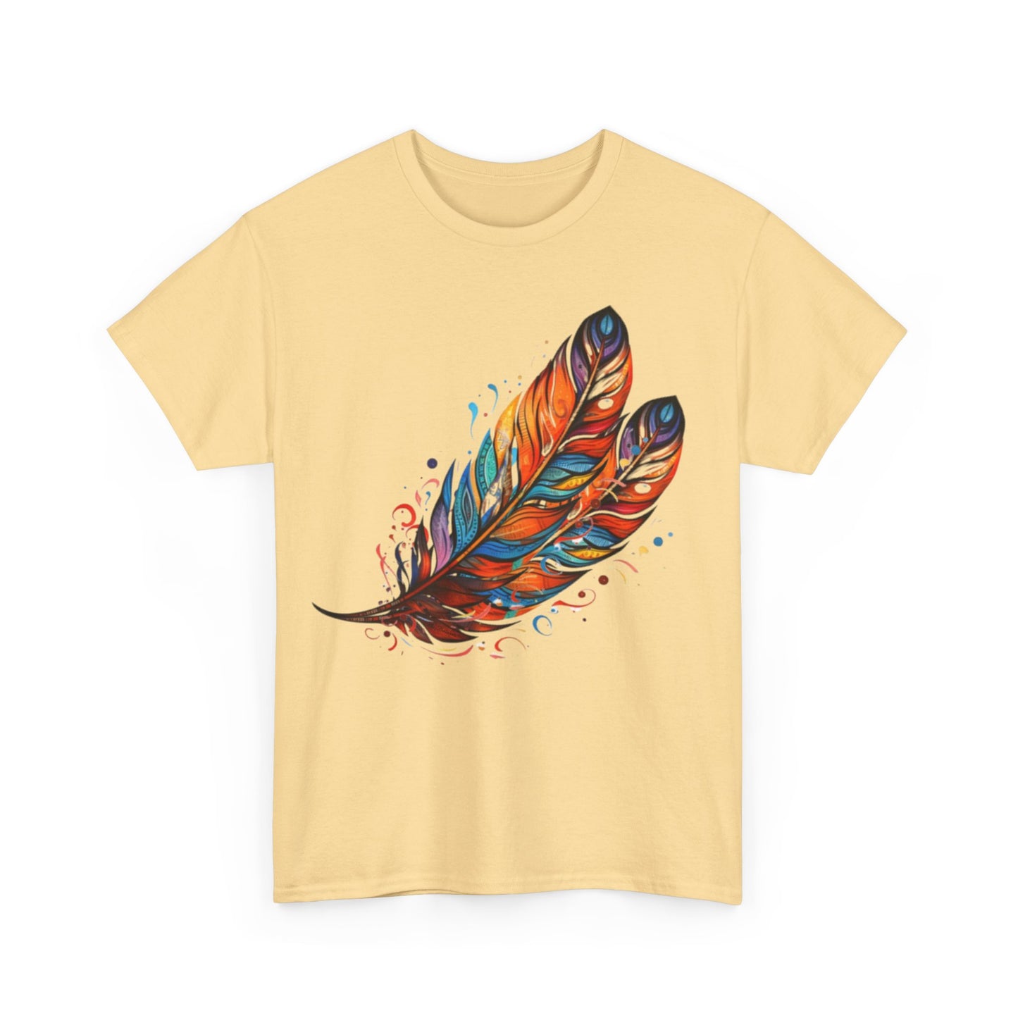 Colored feathers, Unisex Heavy Cotton Tee