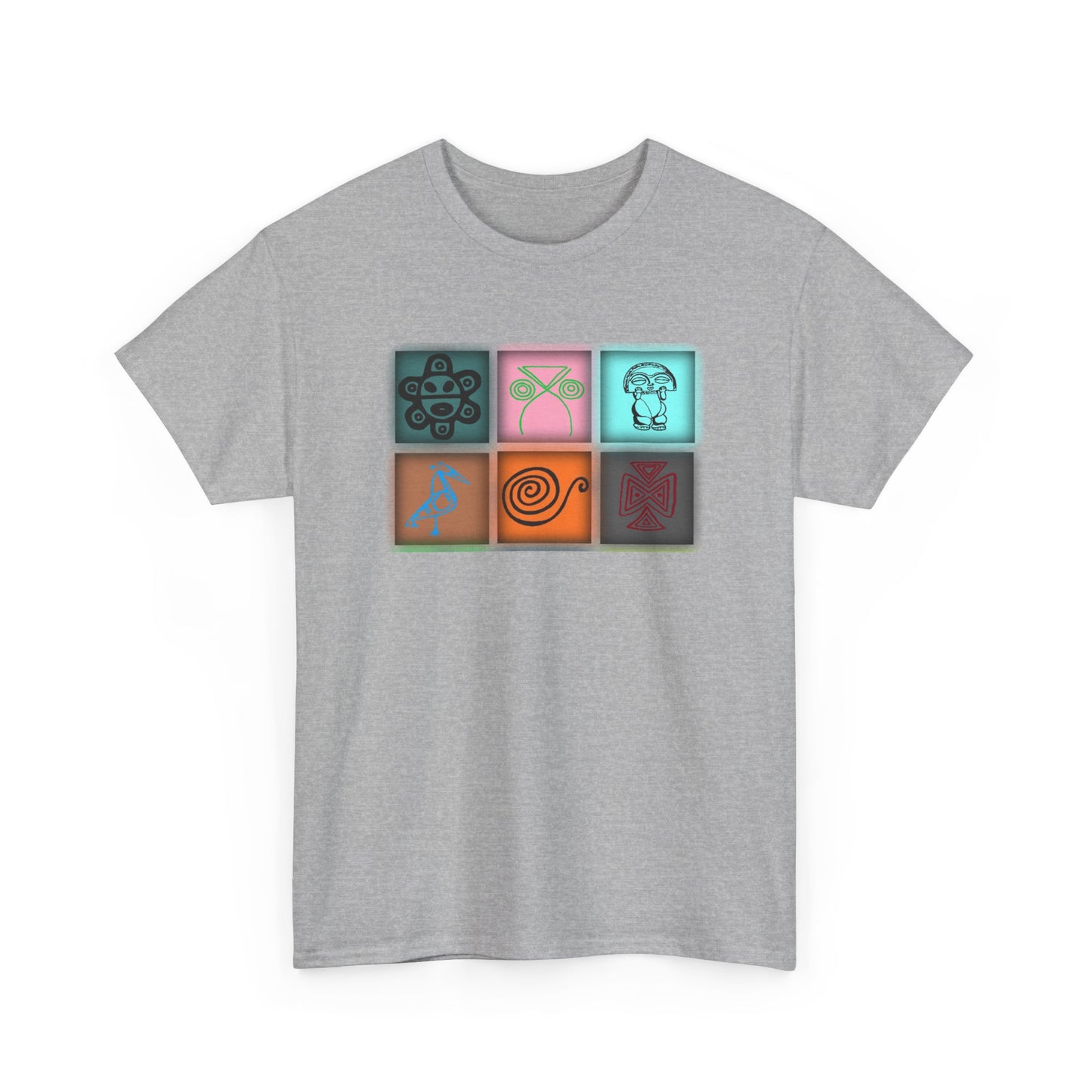 Taino Symbols 8,Unisex Heavy Cotton Tee