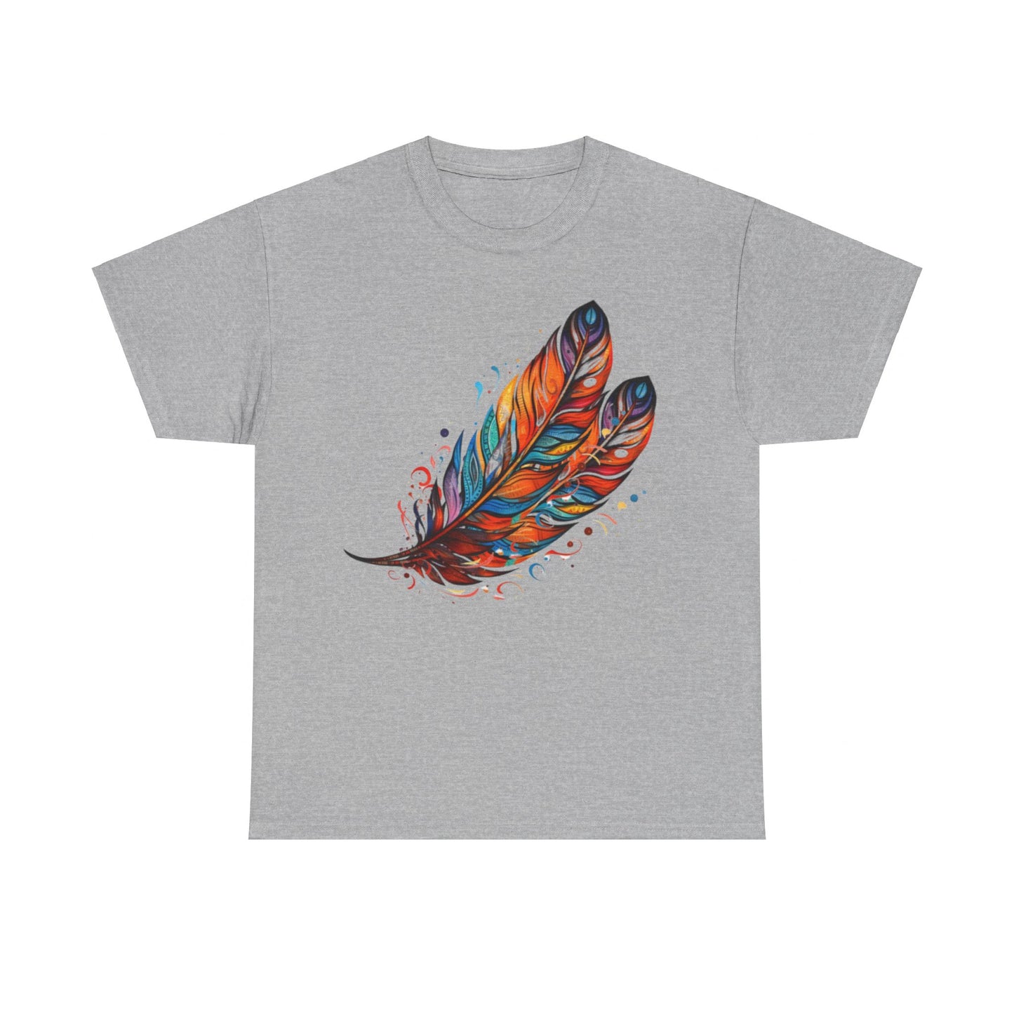 Colored feathers, Unisex Heavy Cotton Tee