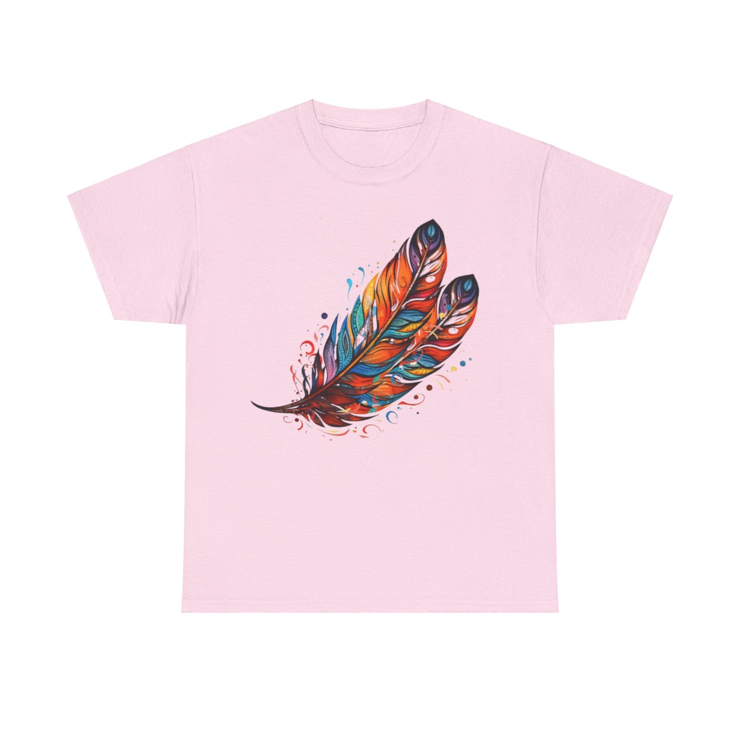 Colored feathers, Unisex Heavy Cotton Tee