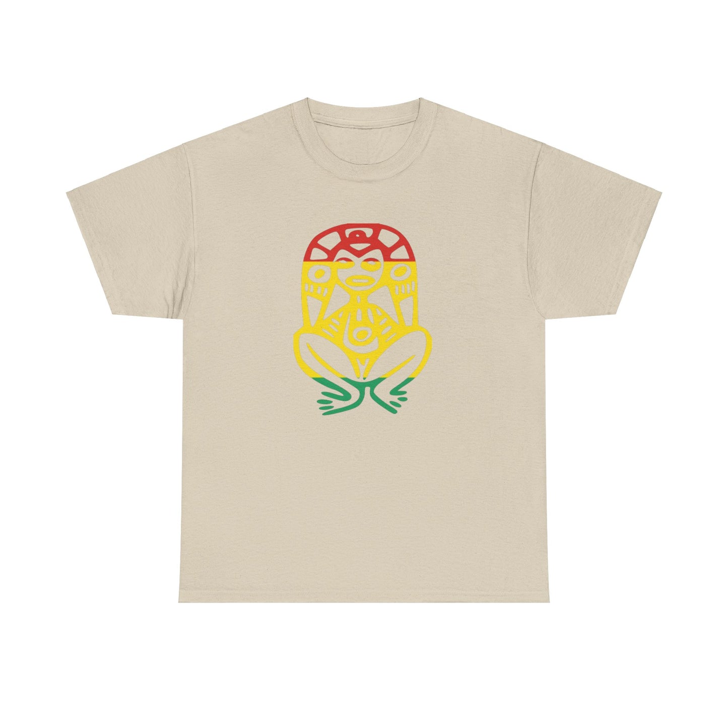 Atabey red, yellow and green, Unisex Heavy Cotton Tee