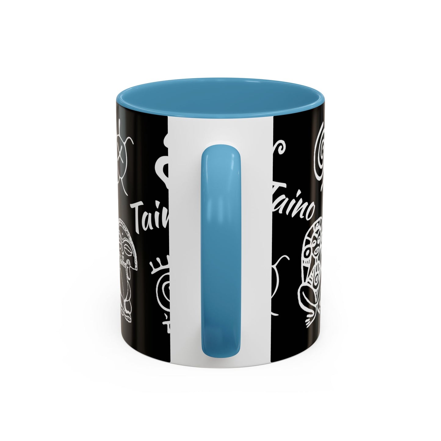 Taino symbols - coqui, turtle, sun, water mood and earth goddess etc.., Colorful Accent Mugs, 11oz