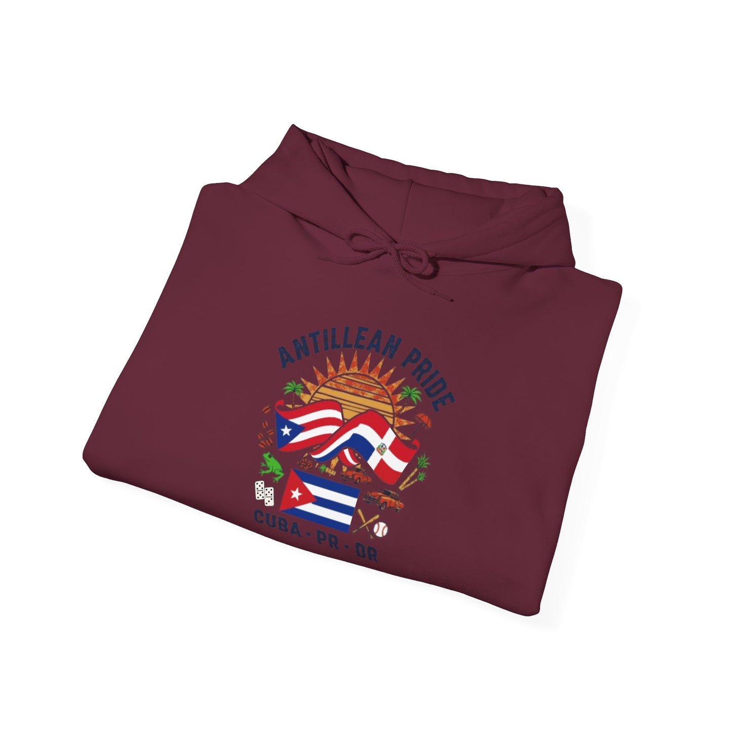 Antillean Pride Unisex Hoodie, Cozy Sweatshirt, Casual Wear, Gifts for Adventures, Pride Apparel, Comfortable Streetwear