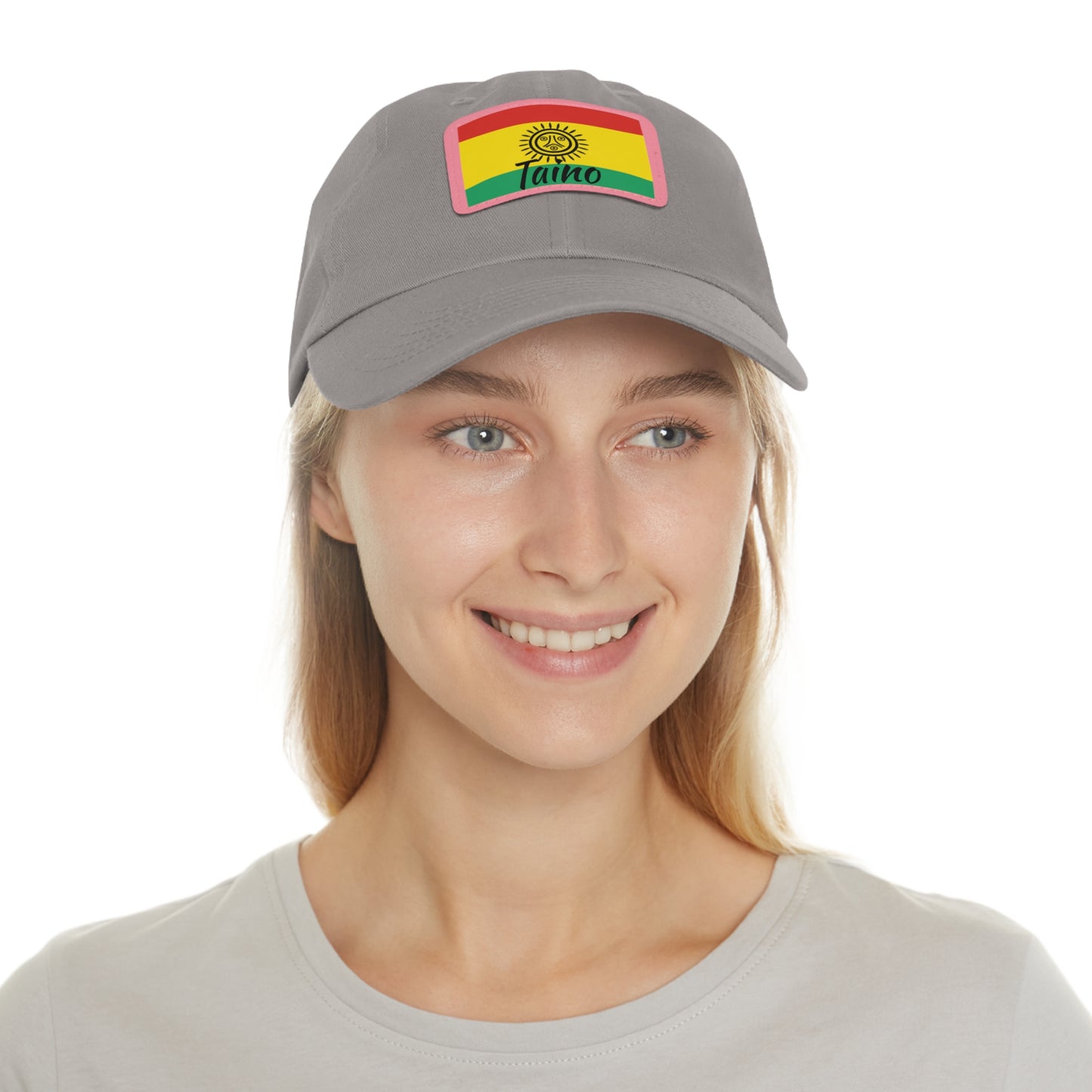Taino Flag, Hat with Leather Patch (Rectangle)