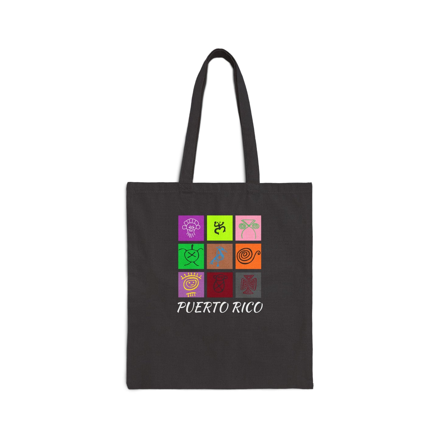 Taino Symbols, Cotton Canvas Tote Bag