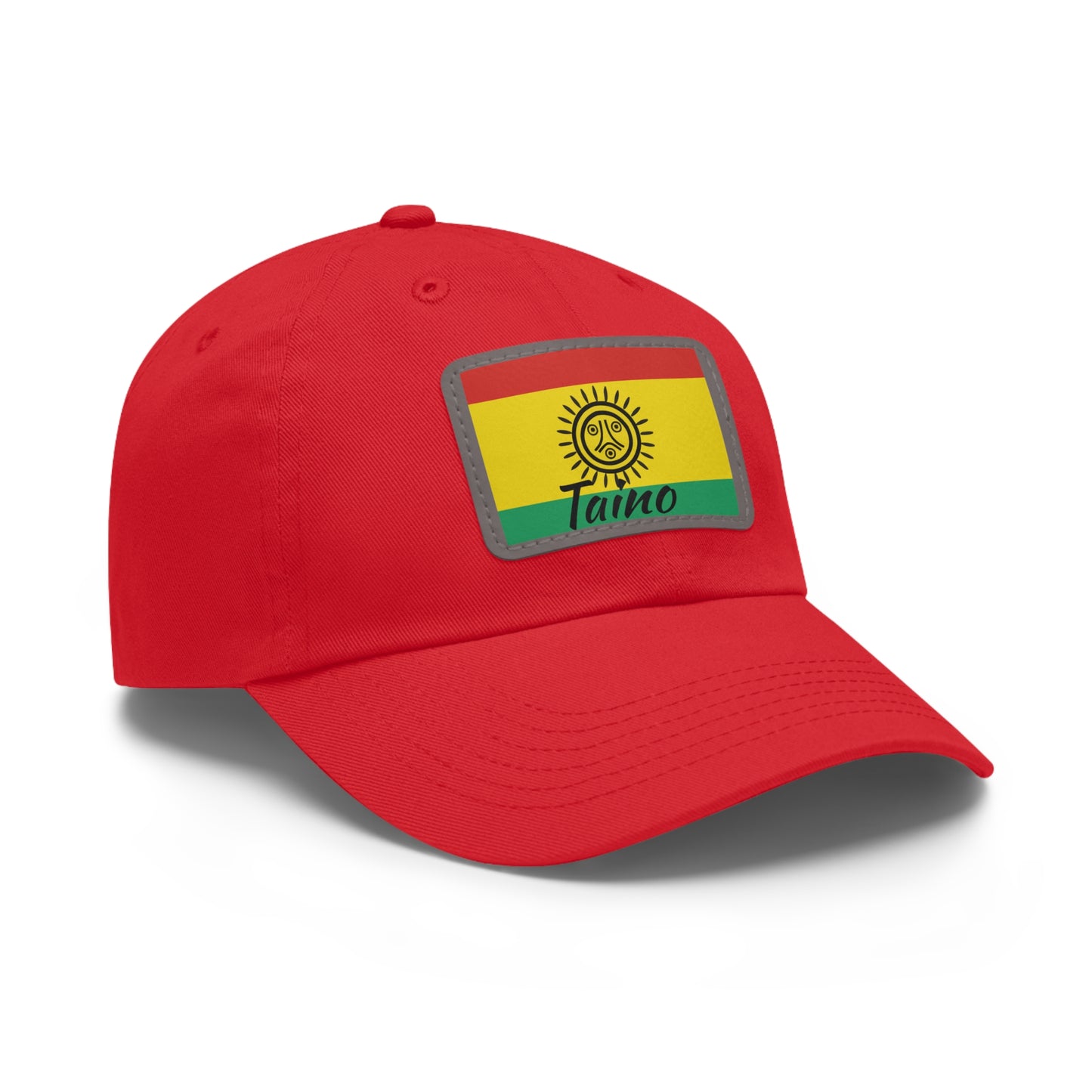 Taino Flag, Hat with Leather Patch (Rectangle)