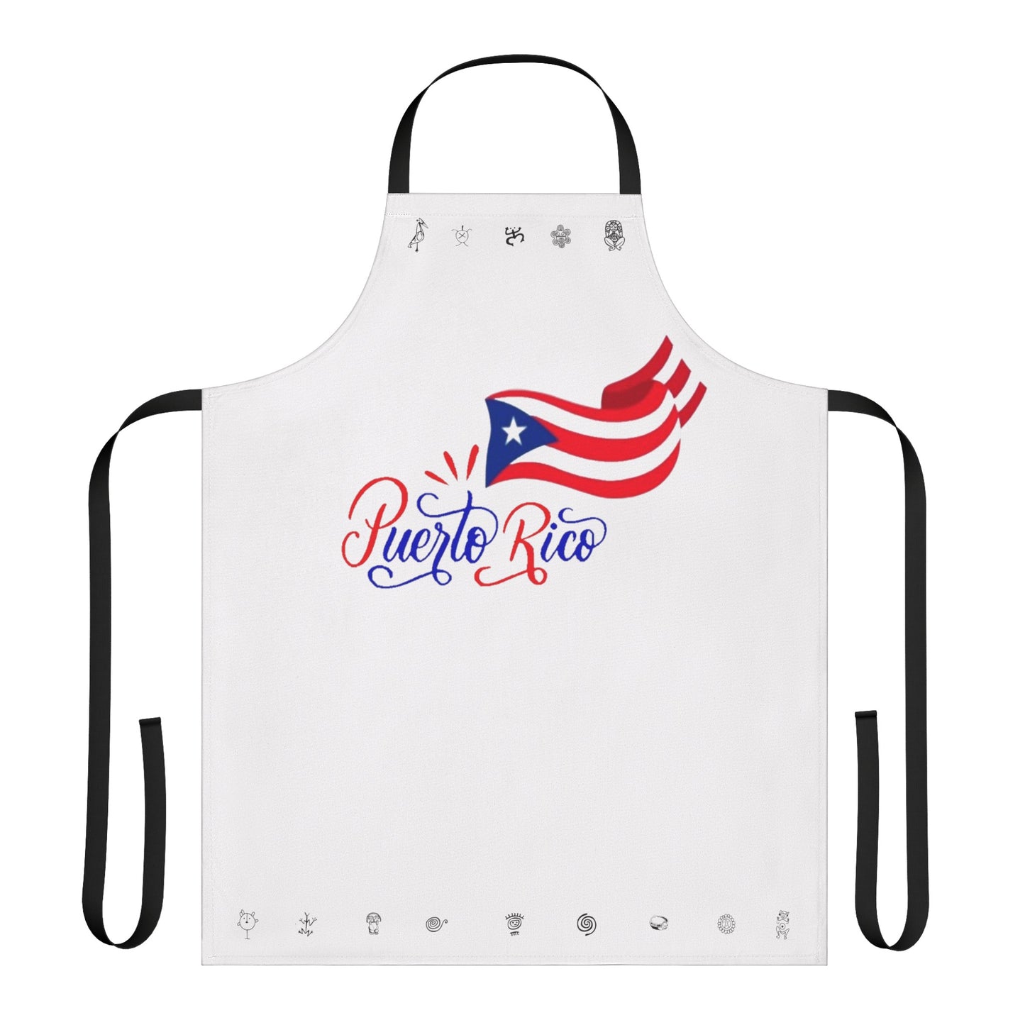 Taino Symbol Apron, 5-Color Straps (AOP)