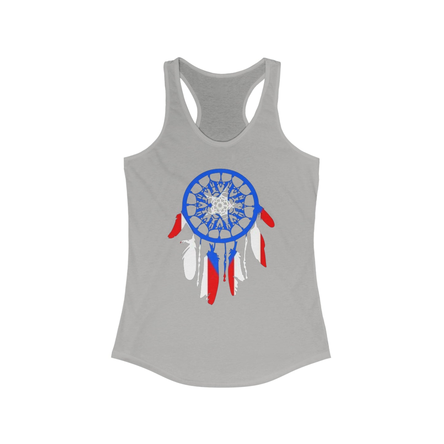 Puerto Rican Flag Dream Catcher, Women's Ideal Racerback Tank
