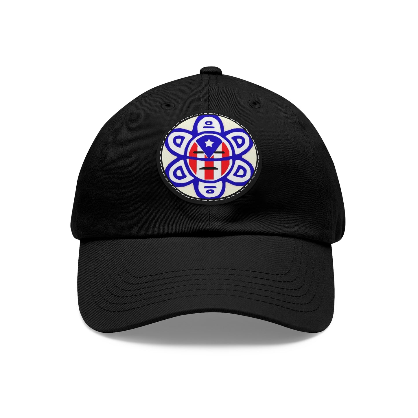 Flag - Taino sun, Hat with Leather Patch (Round)