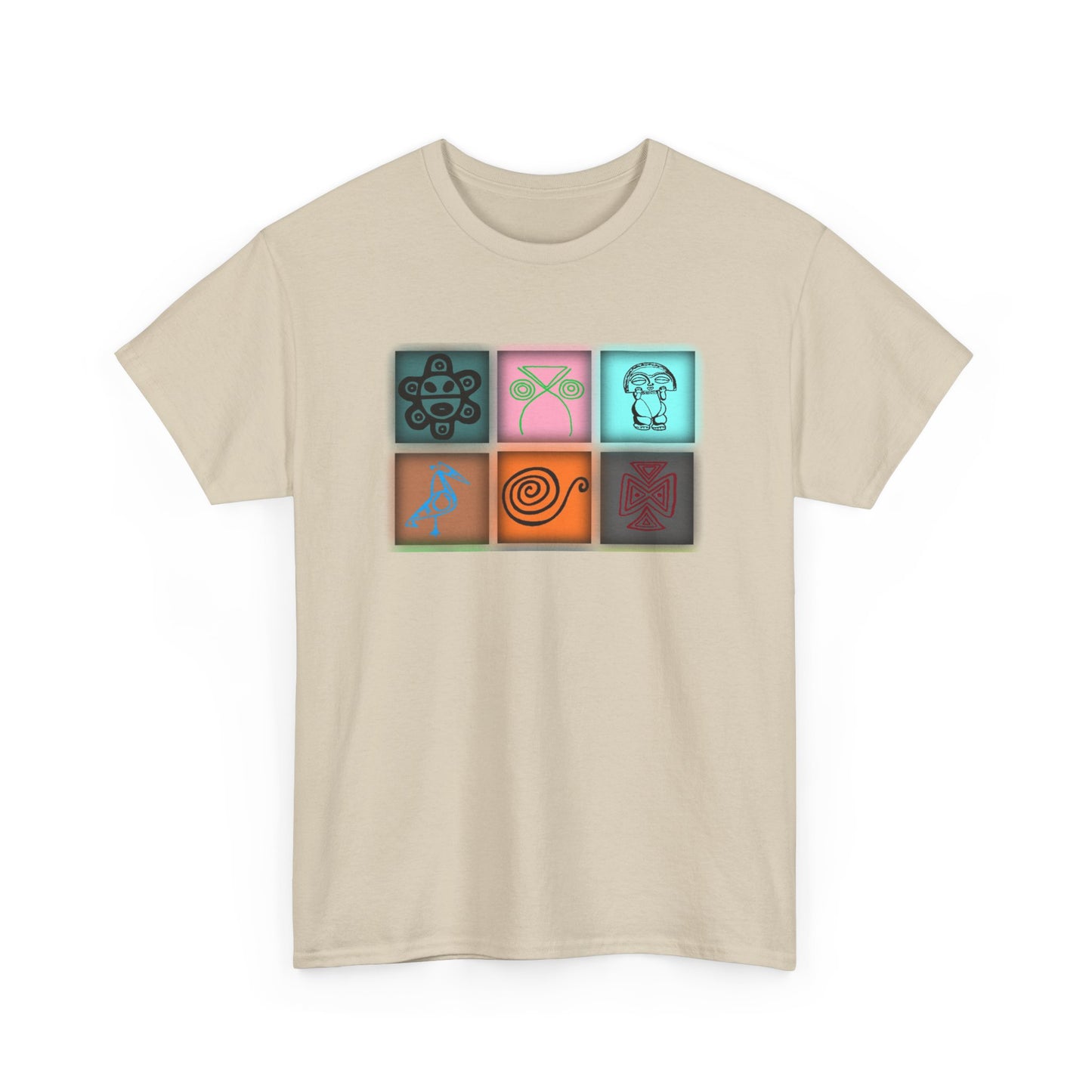 Taino Symbols 8,Unisex Heavy Cotton Tee
