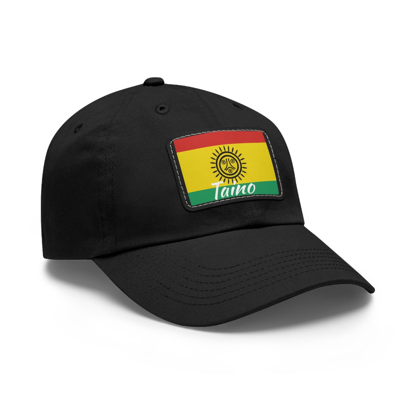 Taino Flag, Hat with Leather Patch (Rectangle)