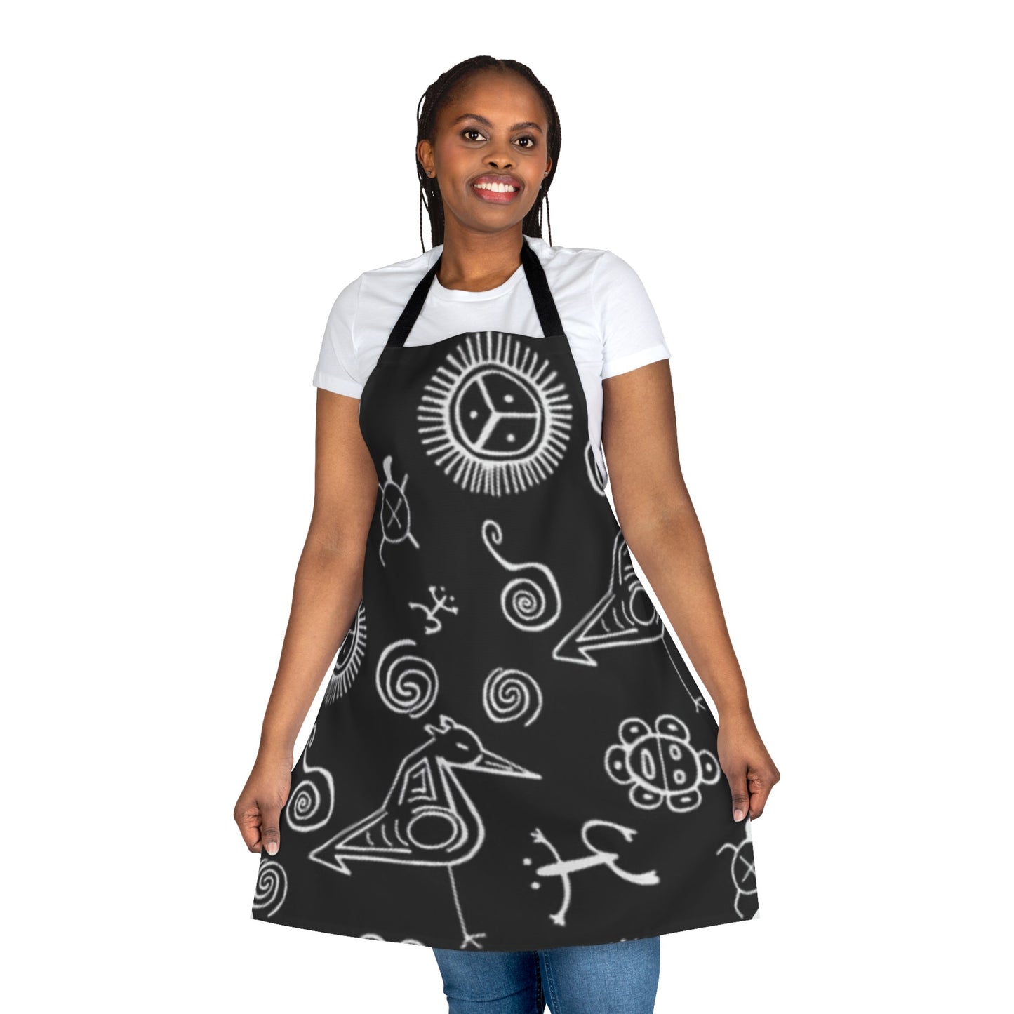 Taino Symbol Apron, 5-Color Straps (AOP)