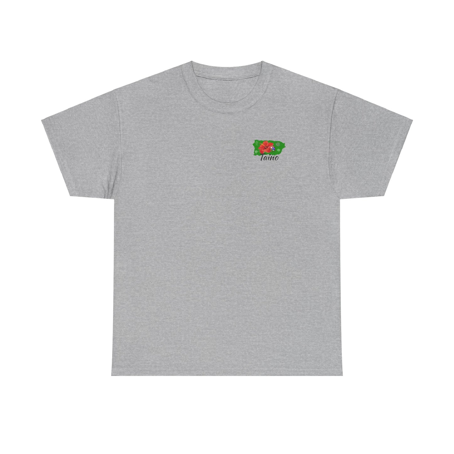 P.R. map Taino Symbols, and coqui, Unisex Heavy Cotton Tee