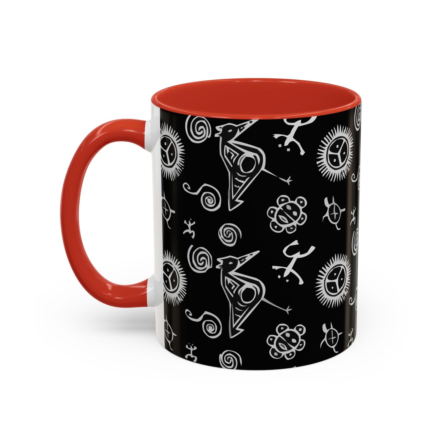 Taino Symbols, Colorful Accent Mugs, 11oz
